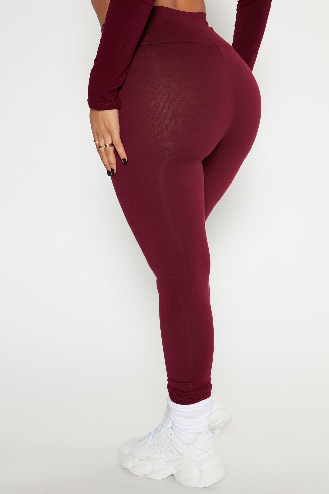 Running Around High Rise Legging - Burgundy Product Image