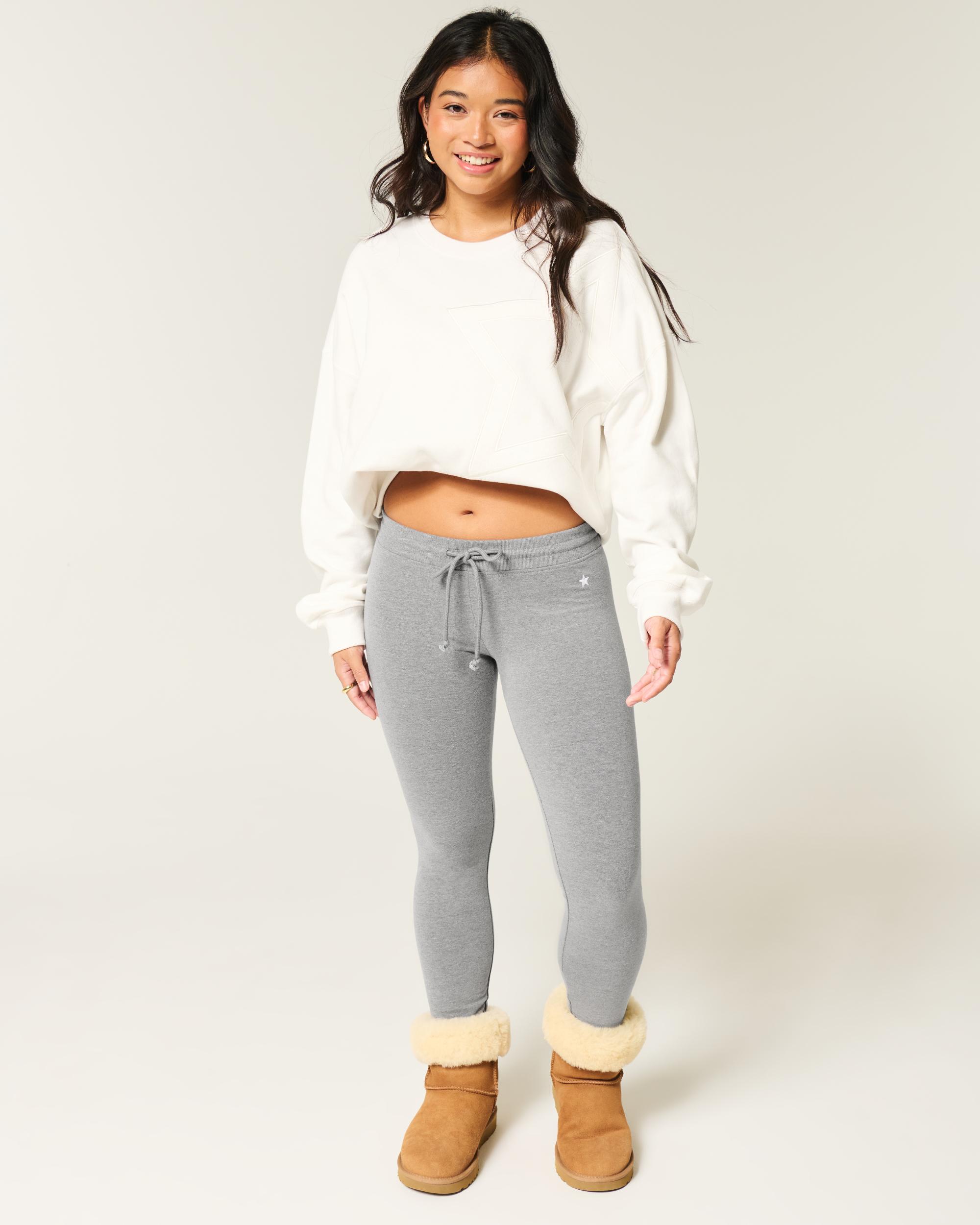 Bow Graphic Fleece Leggings Product Image