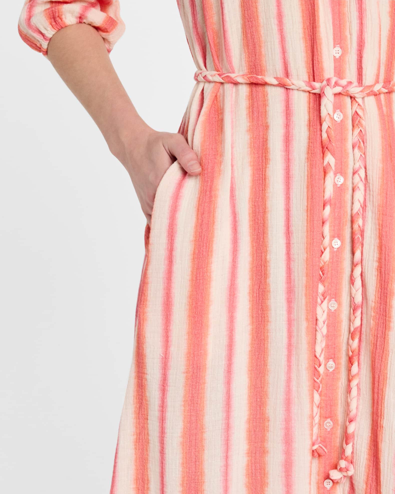 Alicia Striped Cotton Midi Dress Product Image