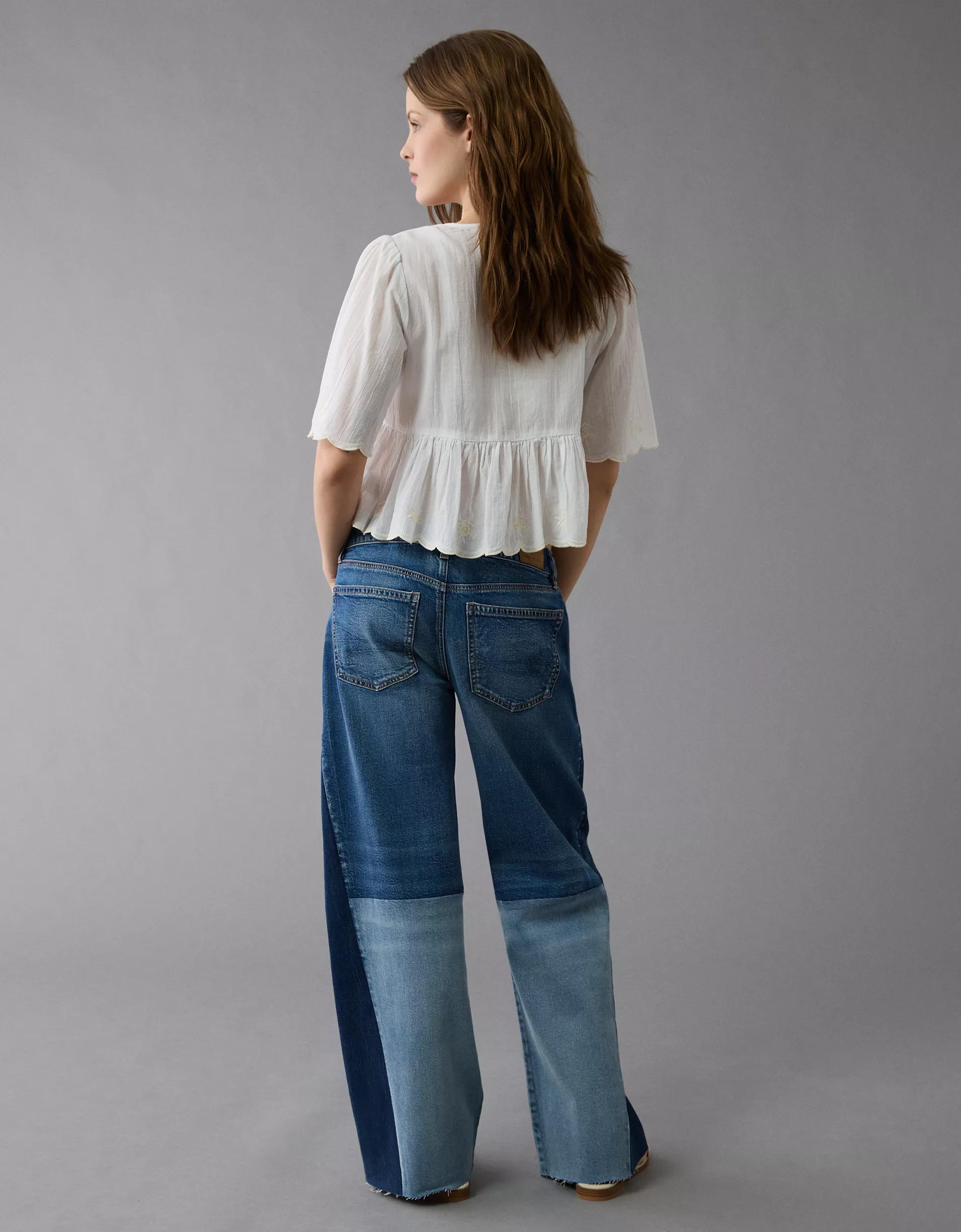 AE Stretch Low-Rise Baggy Wide-Leg Jean Product Image