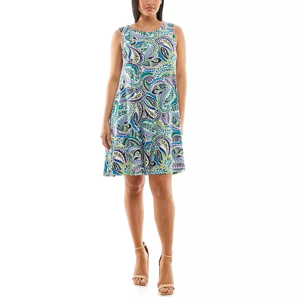 Women's Nina Leonard Floral Swing Dress,  Product Image