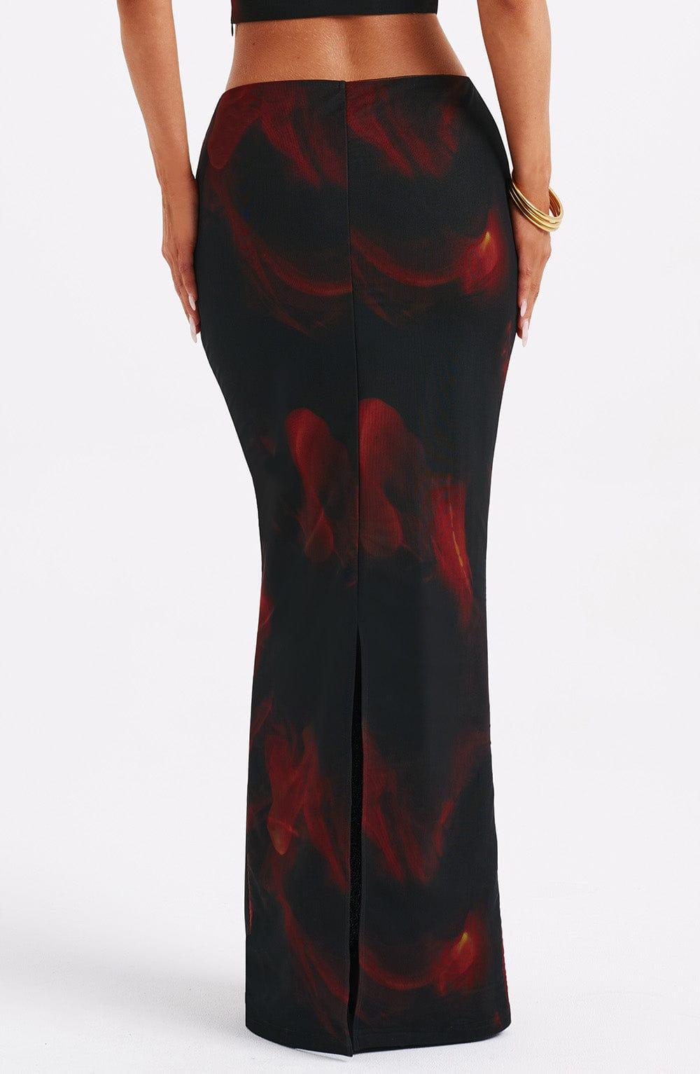 Chrishelle Maxi Skirt - Fire Print Product Image