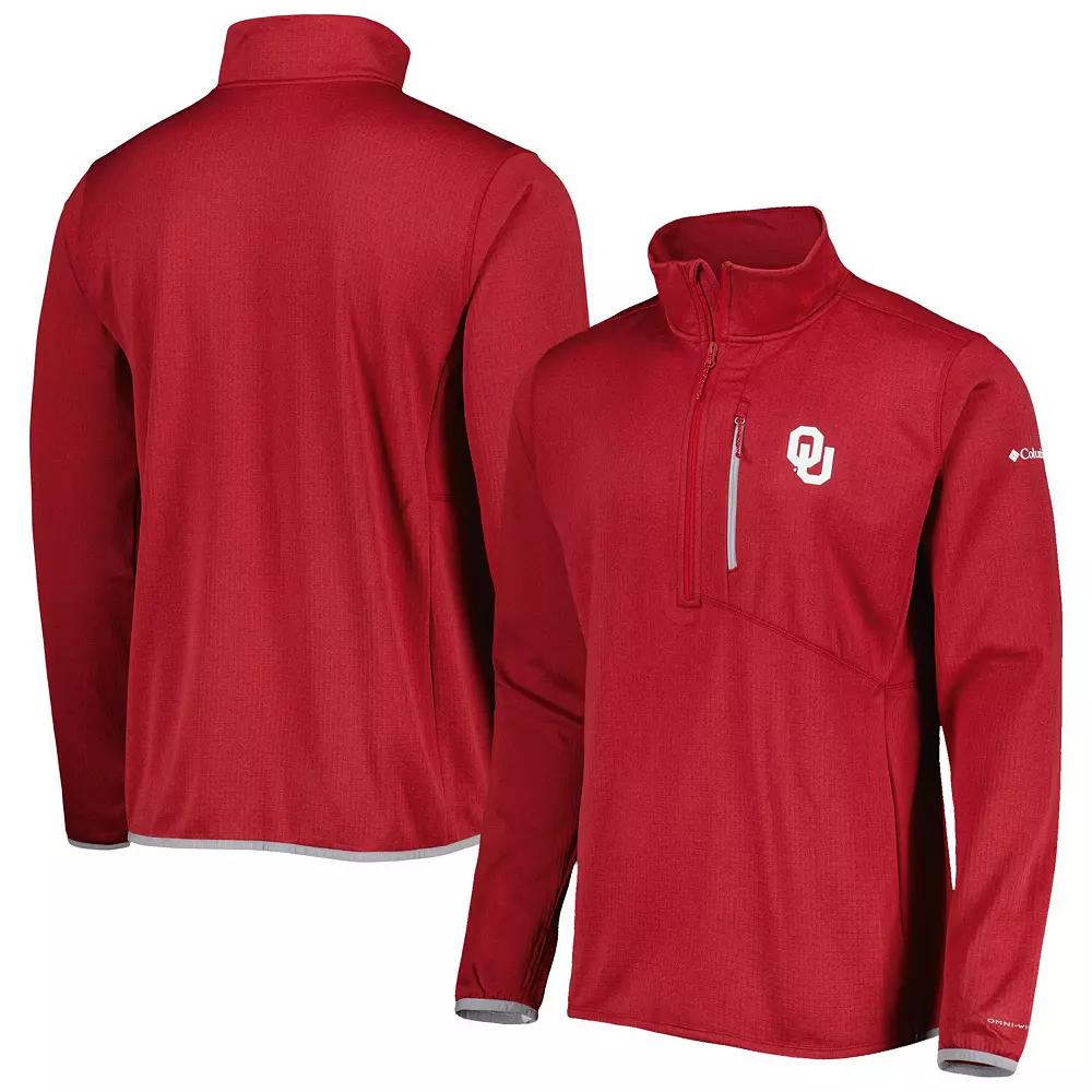 Men's Columbia Crimson Oklahoma Sooners Park View Omni-Wick Half-Zip Top,  Product Image