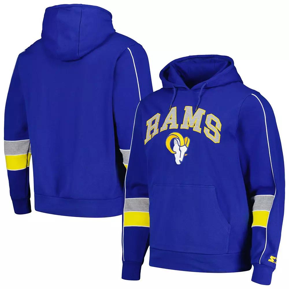 Men's Starter Royal Los Angeles Rams Captain Pullover Hoodie,  Product Image