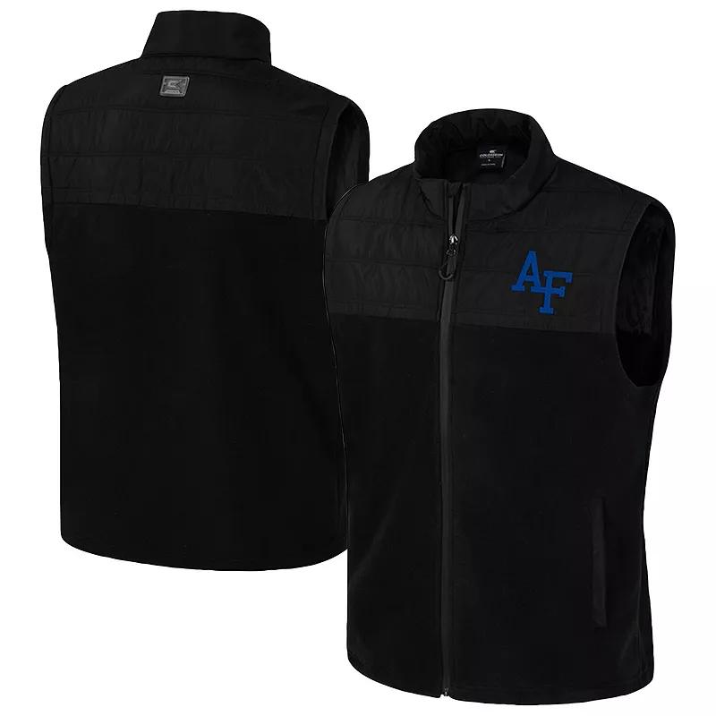 Men's Colosseum Black Air Force Falcons Block The Sun Full-Zip Vest,  Product Image