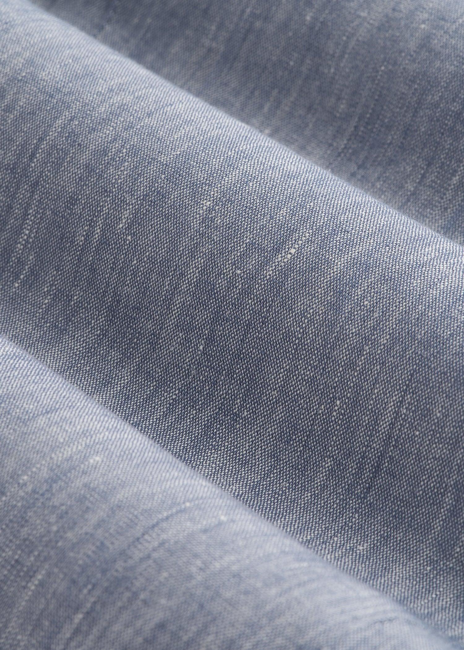 Stretch Linen Blazer for Tall Men in Navy Linen Male Product Image