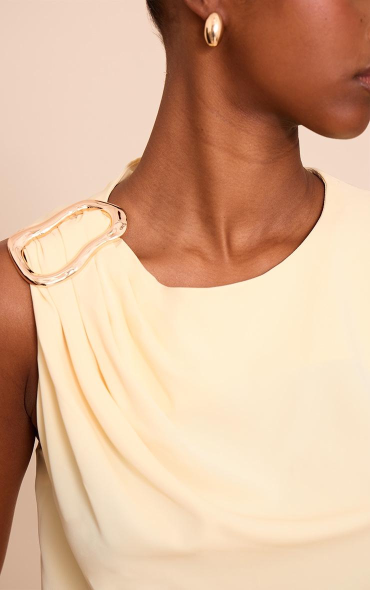 Lemon Abstract Trim Detail Sleeveless Top Product Image