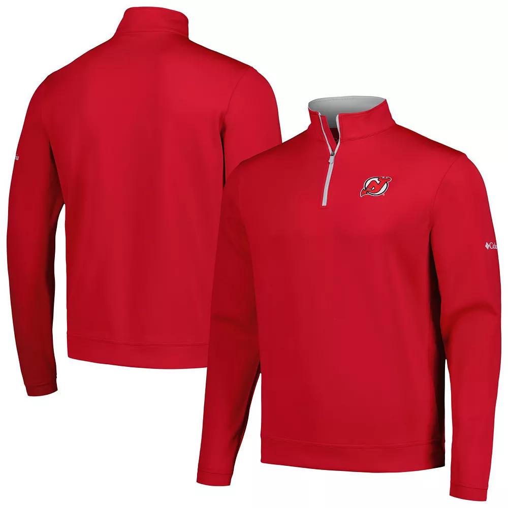 Men's Columbia Red New Jersey Devils Wickham Hills Omni-Wick Quarter-Zip Jacket,  Product Image