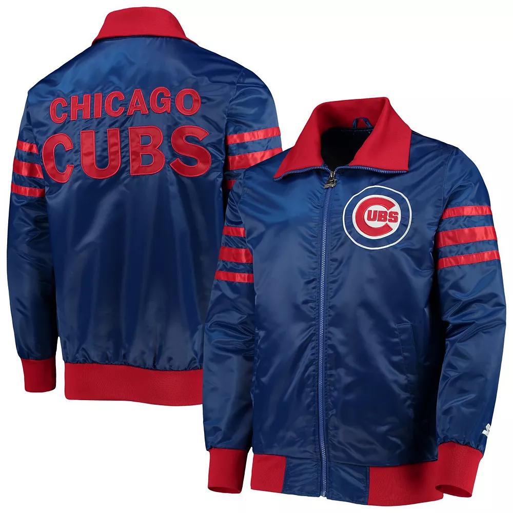 Men's Starter Royal Chicago Cubs The Captain II Full-Zip Varsity Jacket,  Product Image