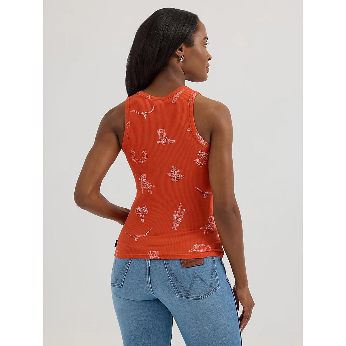 Women's Wrangler Printed Slim Goddess Tank Bandana Product Image
