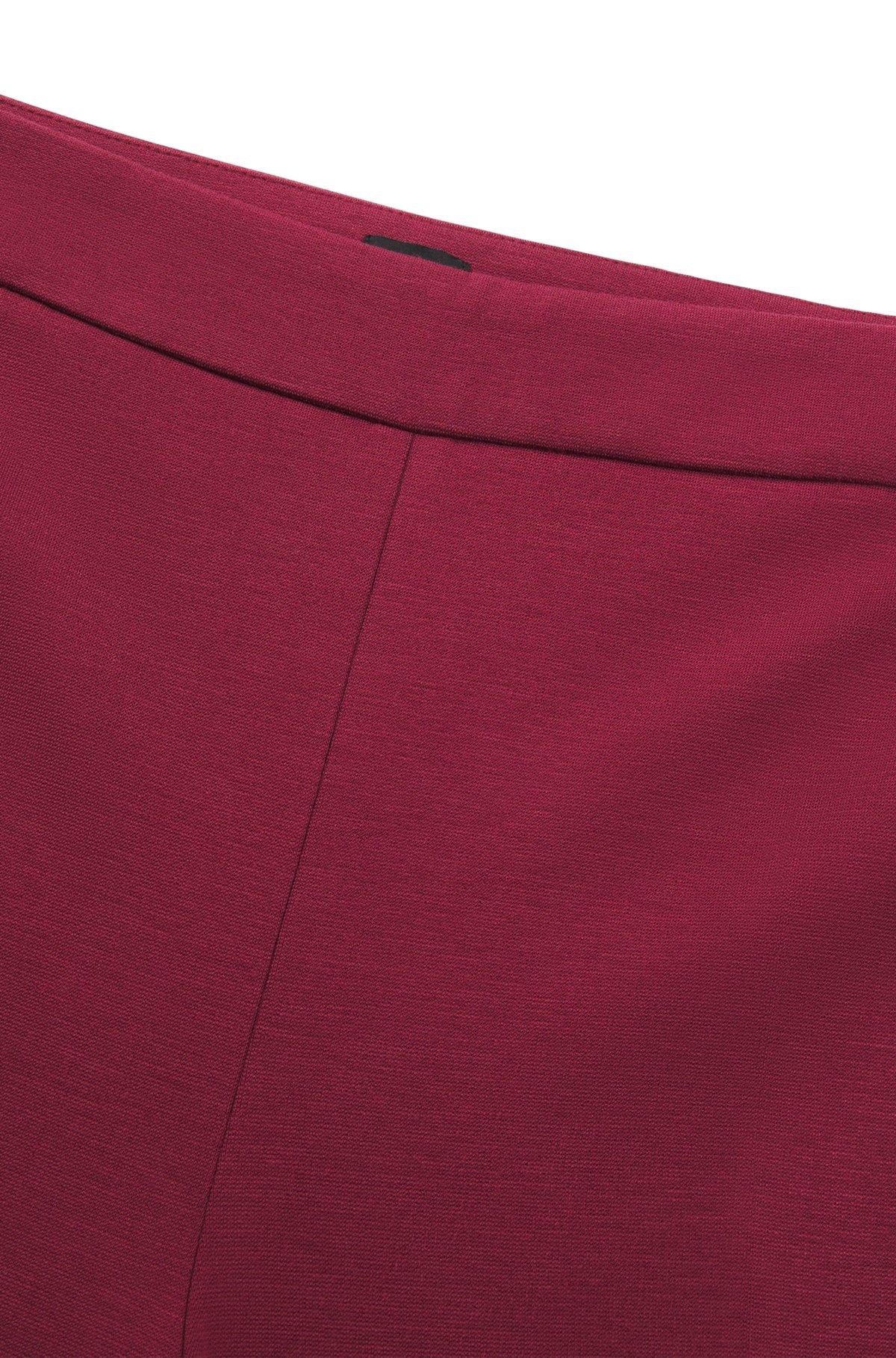 BOSS - Regular-fit trousers in stretch fabric with tapered leg - Dark Red Product Image