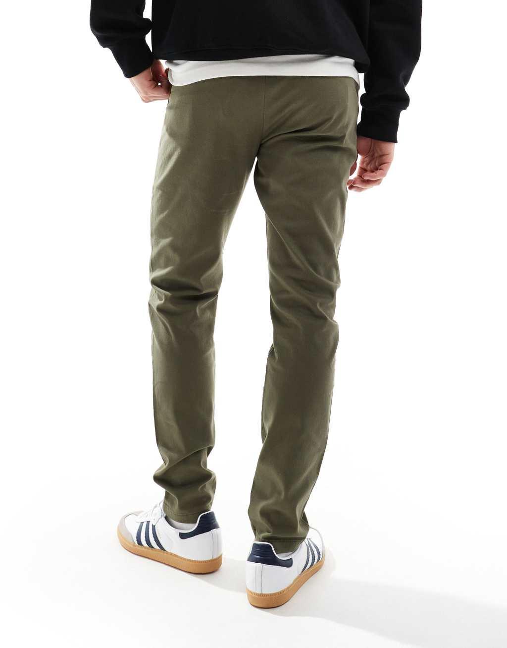 ASOS DESIGN skinny fit chinos in khaki Product Image