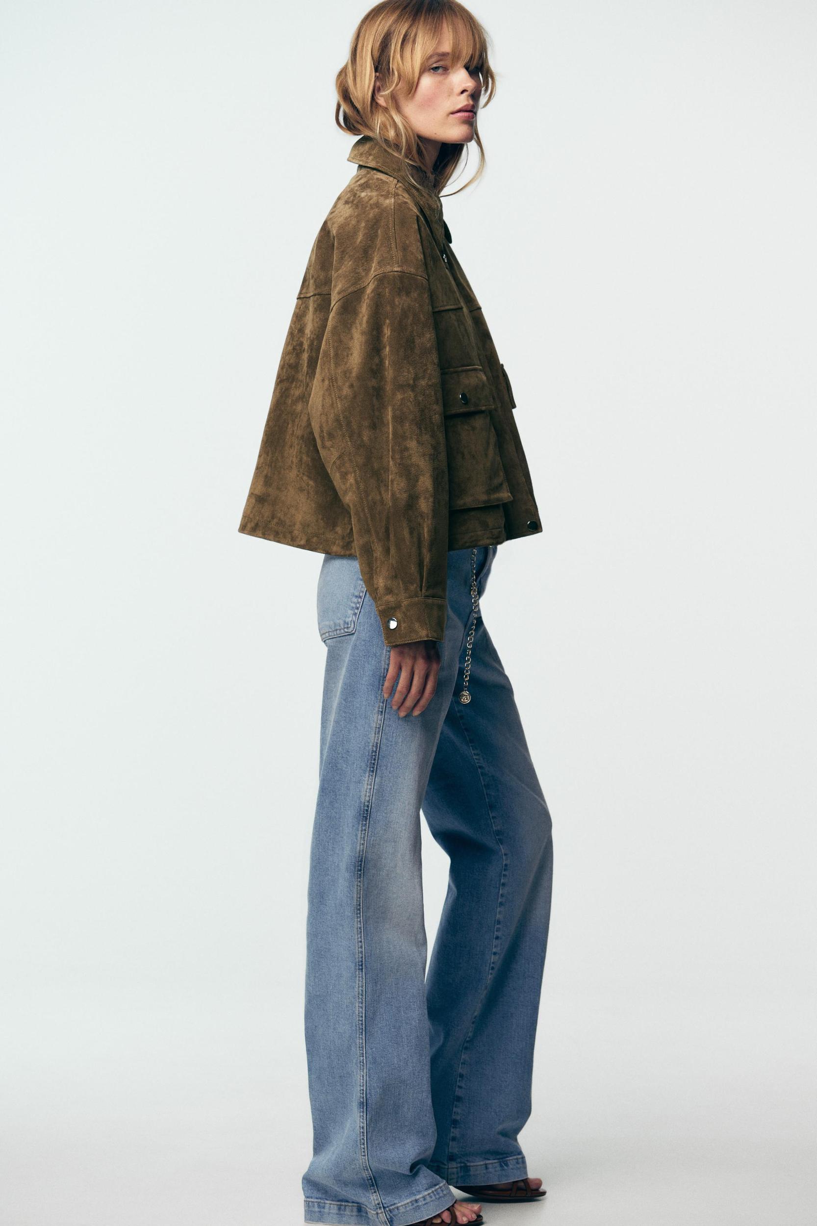 100% LEATHER BOMBER JACKET Product Image