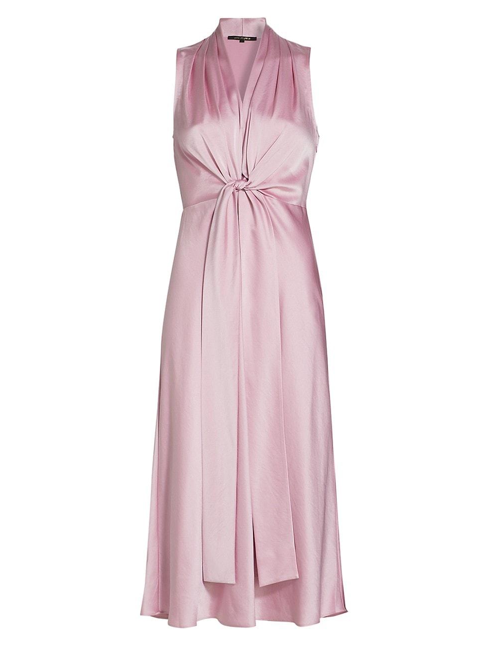 Womens Jane Gathered Sateen Midi-Dress Product Image