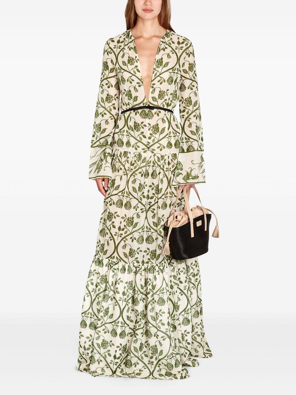 floral-print kaftan dress Product Image