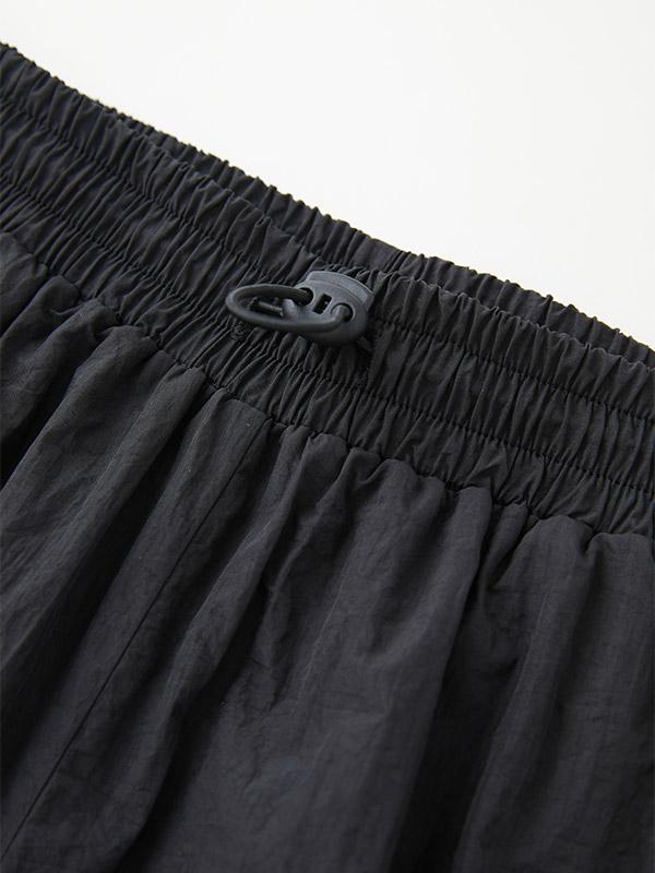 Contrast Piping Black Baggy Sweatpants Product Image