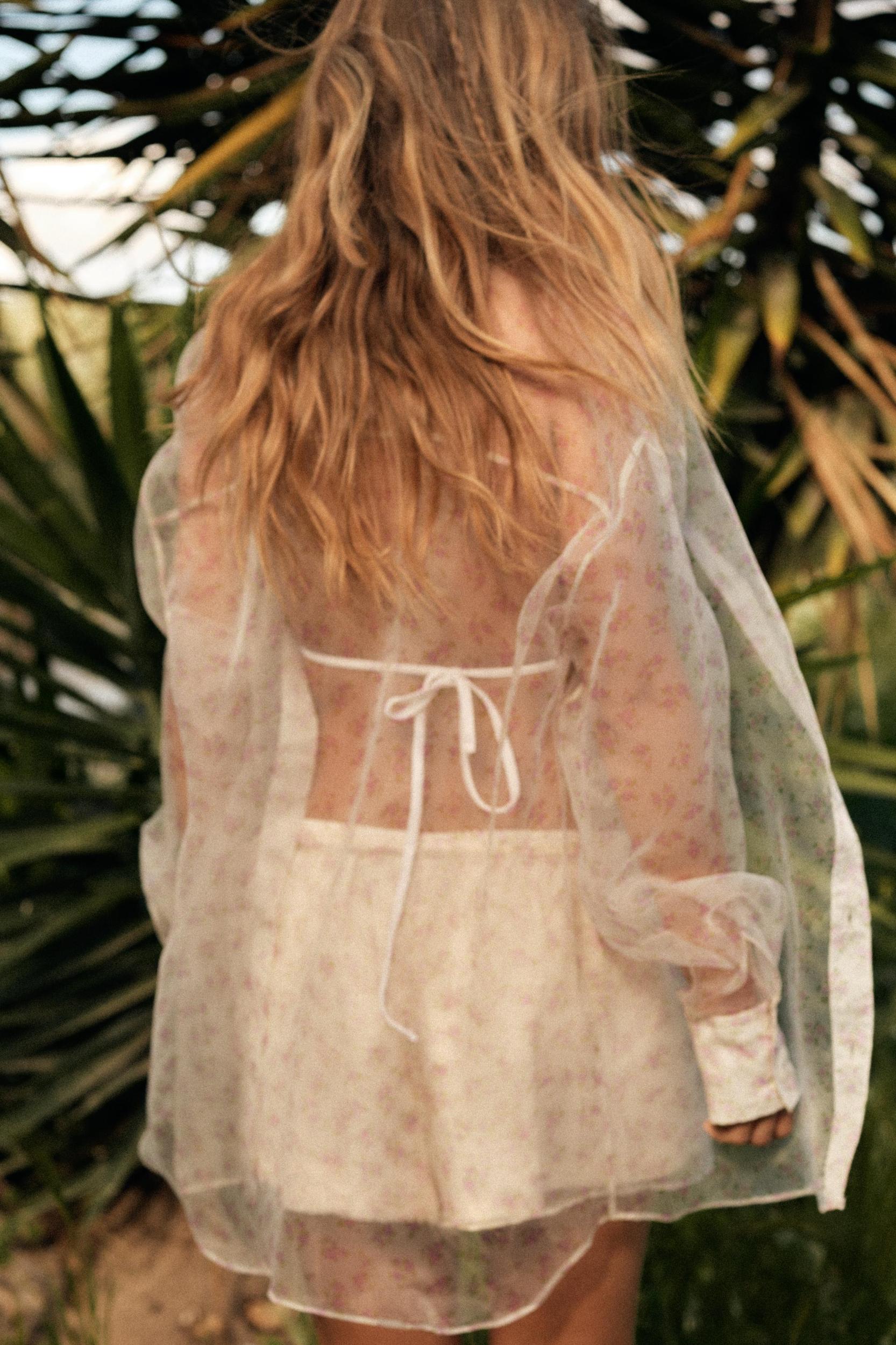 FLORAL ORGANZA SHORTS Product Image