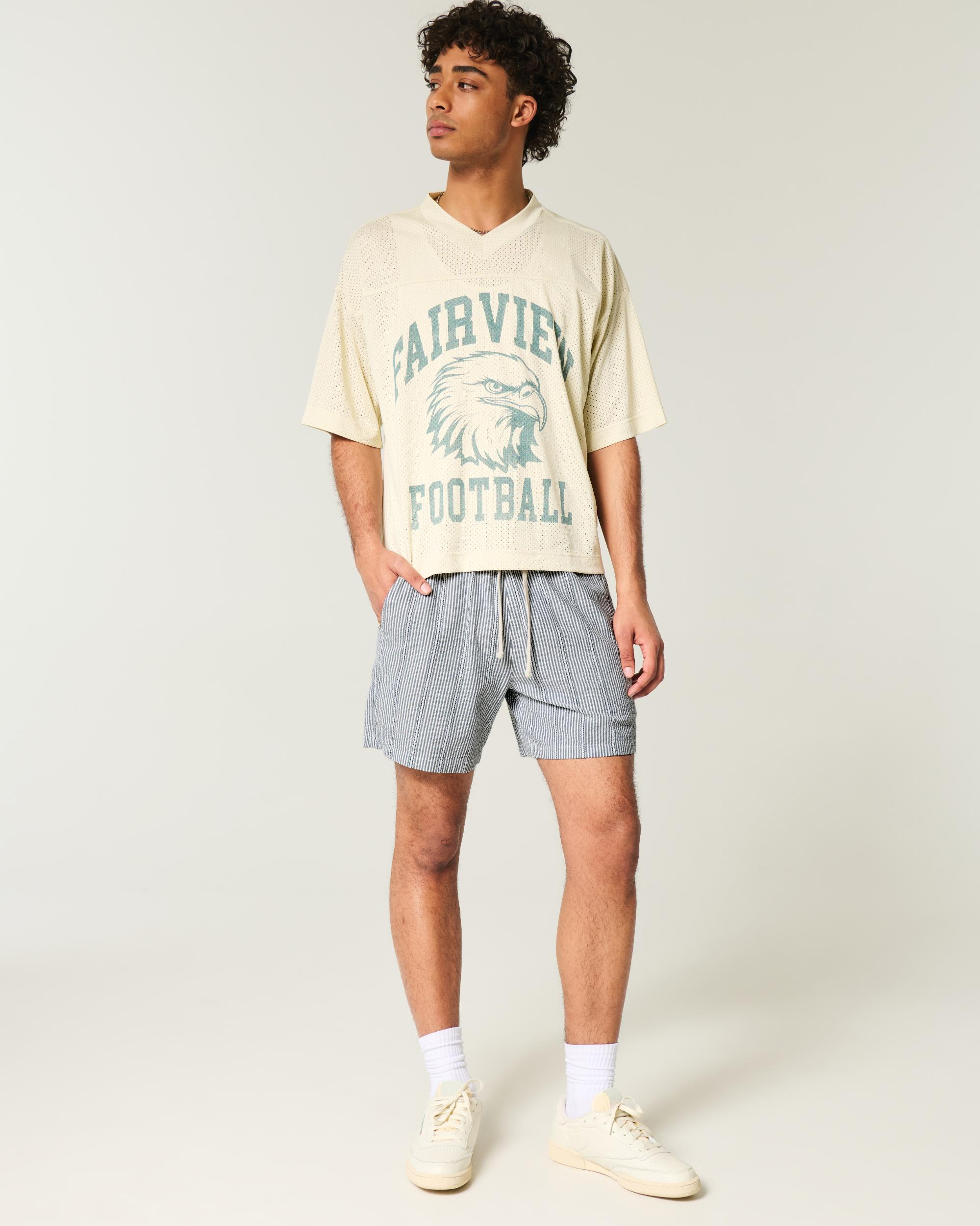 Mid-Thigh Twill Pull-On Shorts Product Image