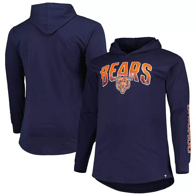 Mens Fanatics Branded Chicago Bears Big & Tall Front Runner Pullover Hoodie Blue Product Image