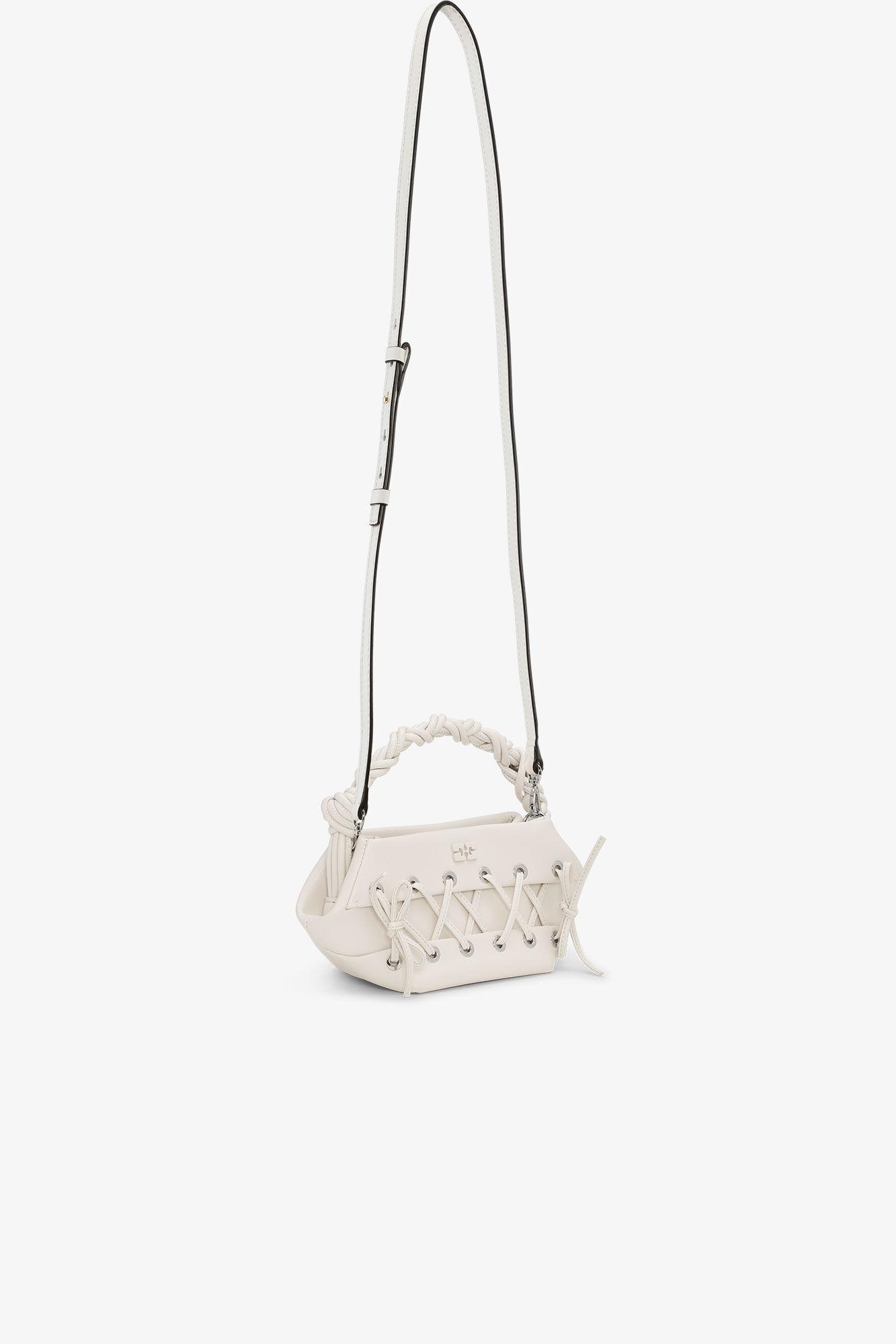 Ivory Mini GANNI Lace-Up Bou Bag Product Image