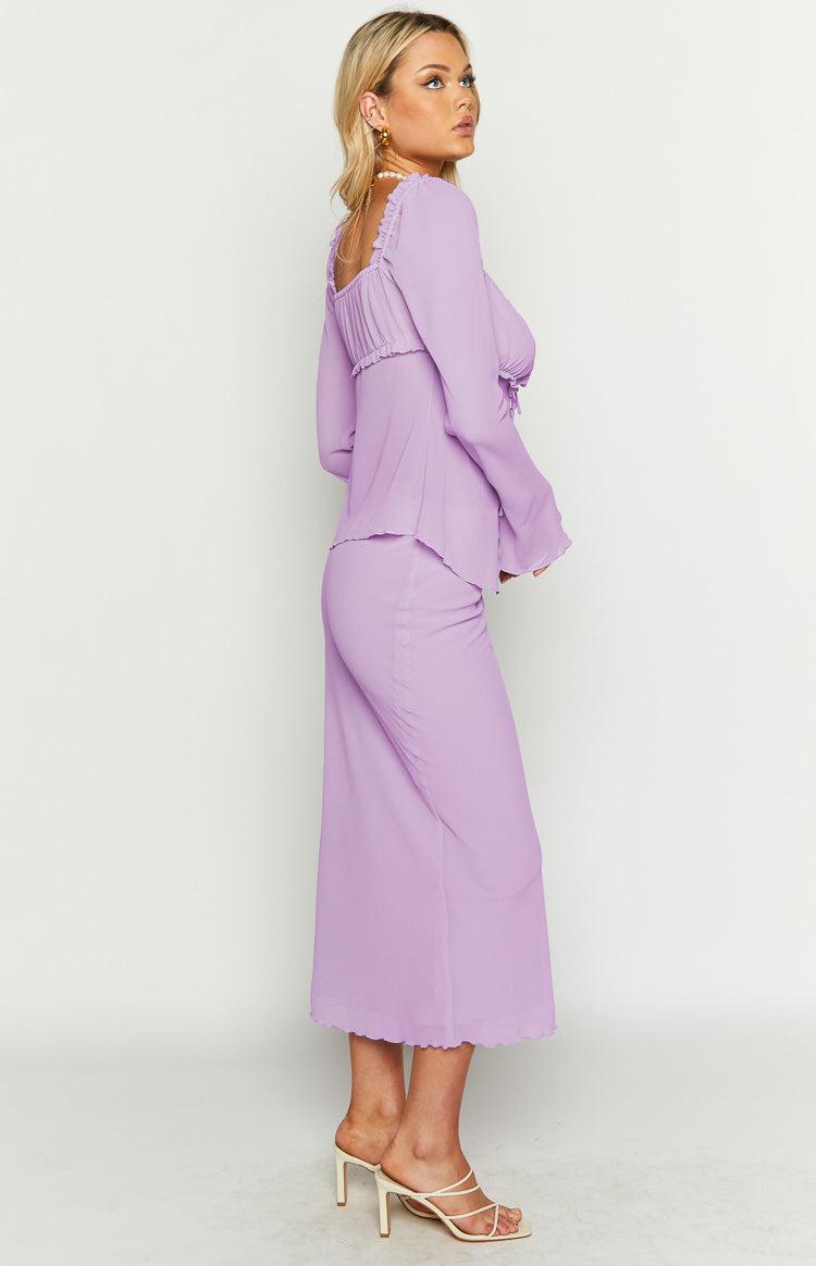 Kennedy Lilac Maxi Skirt Product Image