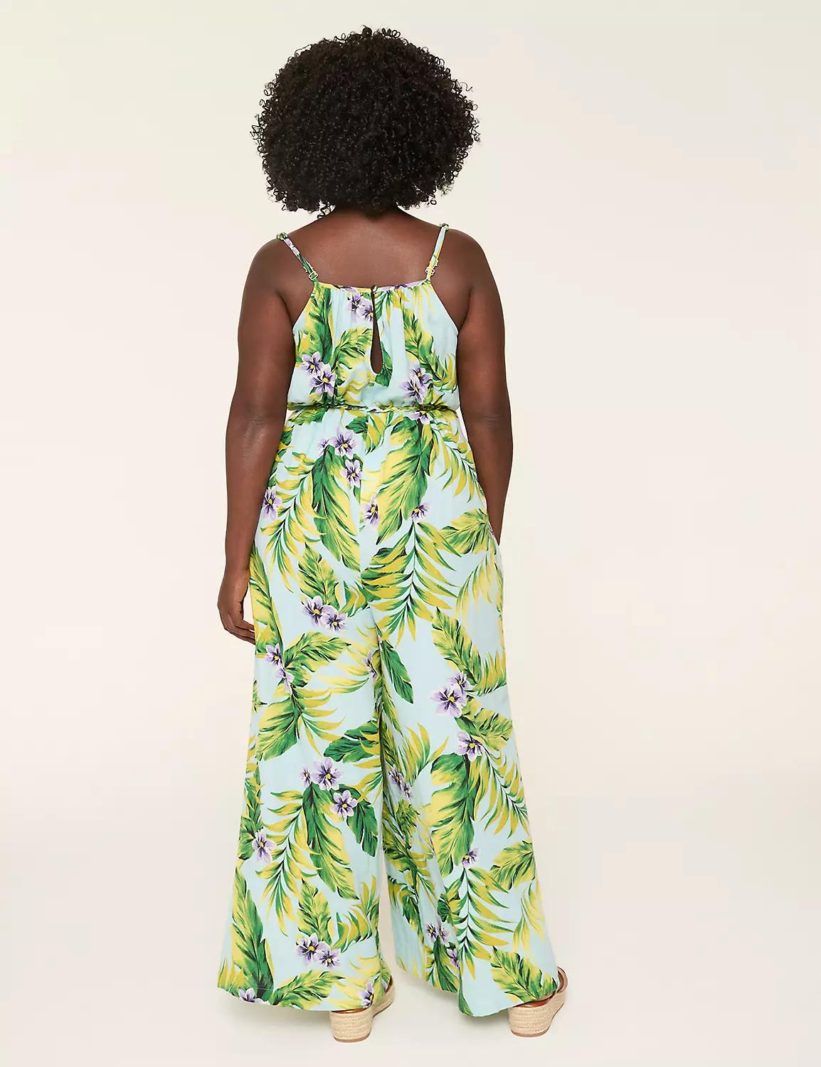 Gauze Braided-Strap Wide Leg Jumpsuit Product Image