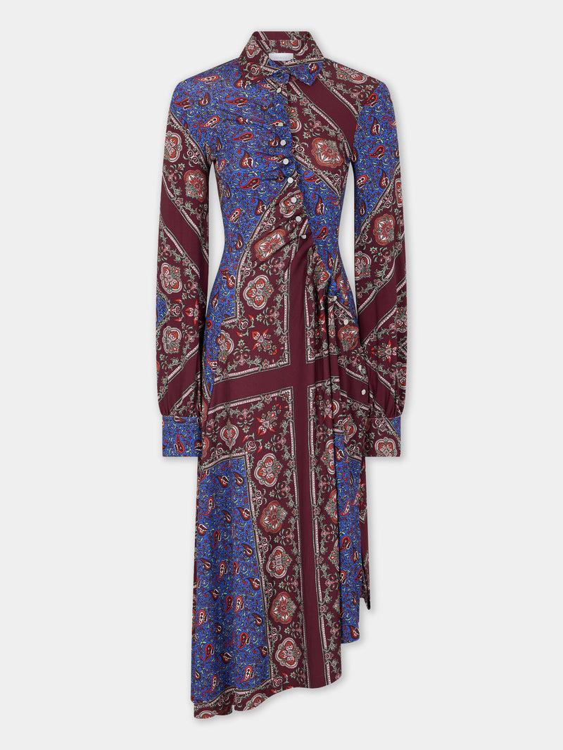 DRAPED MIDI DRESS IN PRINTED JERSEY Product Image