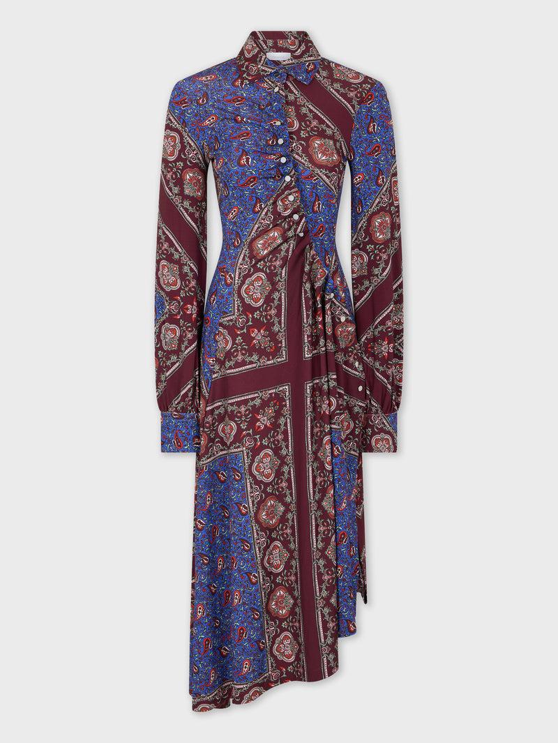 DRAPED MIDI DRESS IN PRINTED JERSEY Product Image