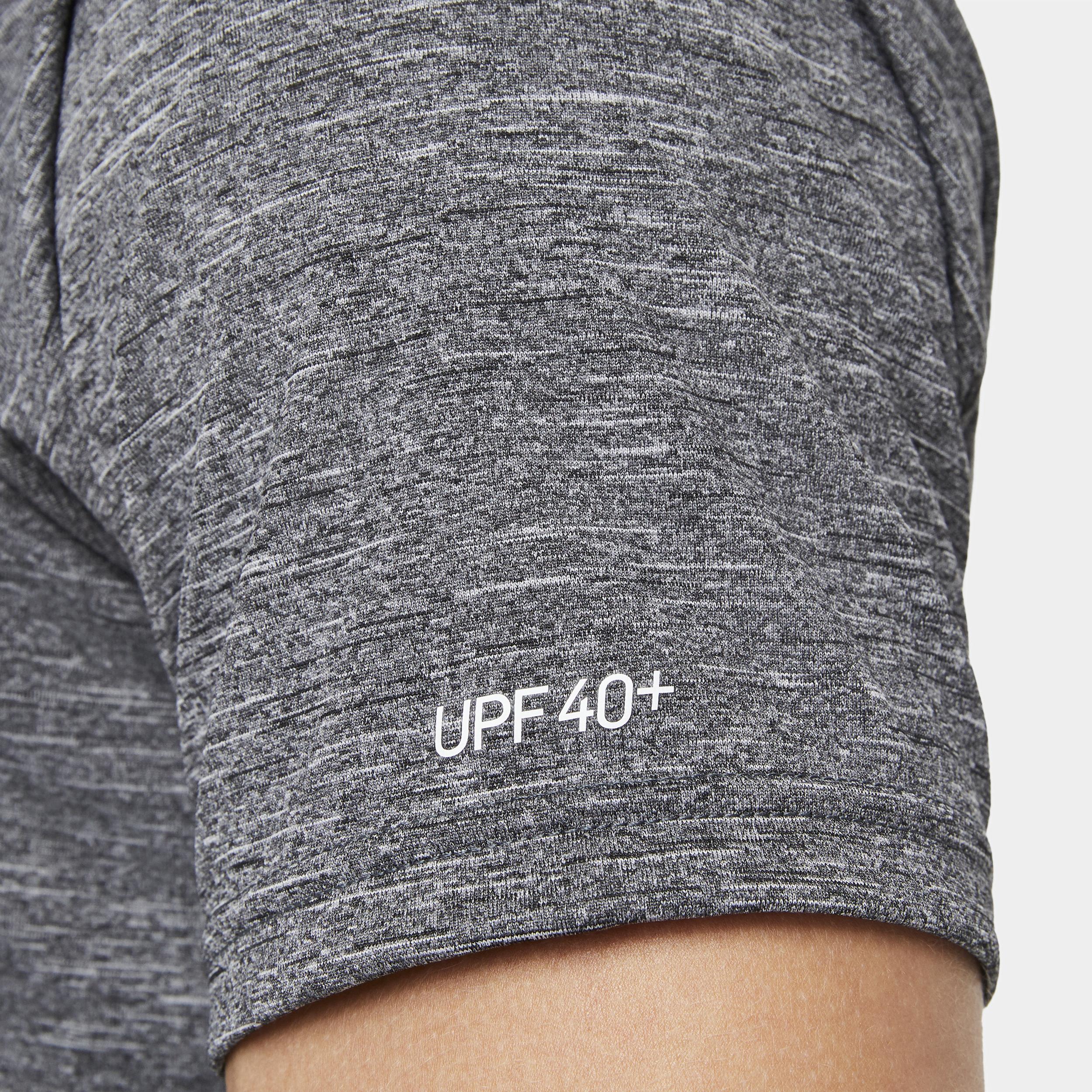 Nike Mens Heathered Short-Sleeve Hydroguard Swim Shirt | NESSA589-001 Product Image