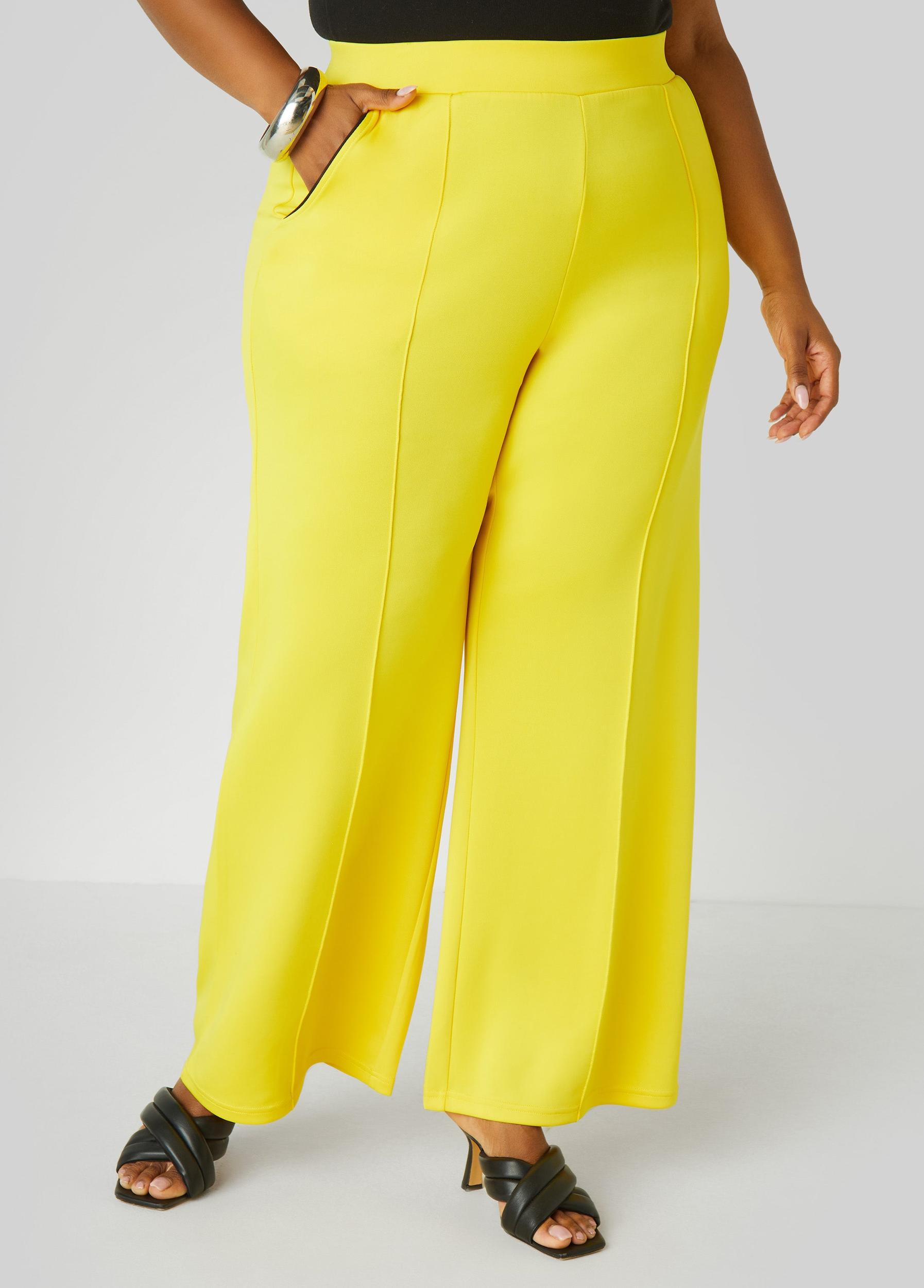 Pintucked High Waist Track Pants Product Image