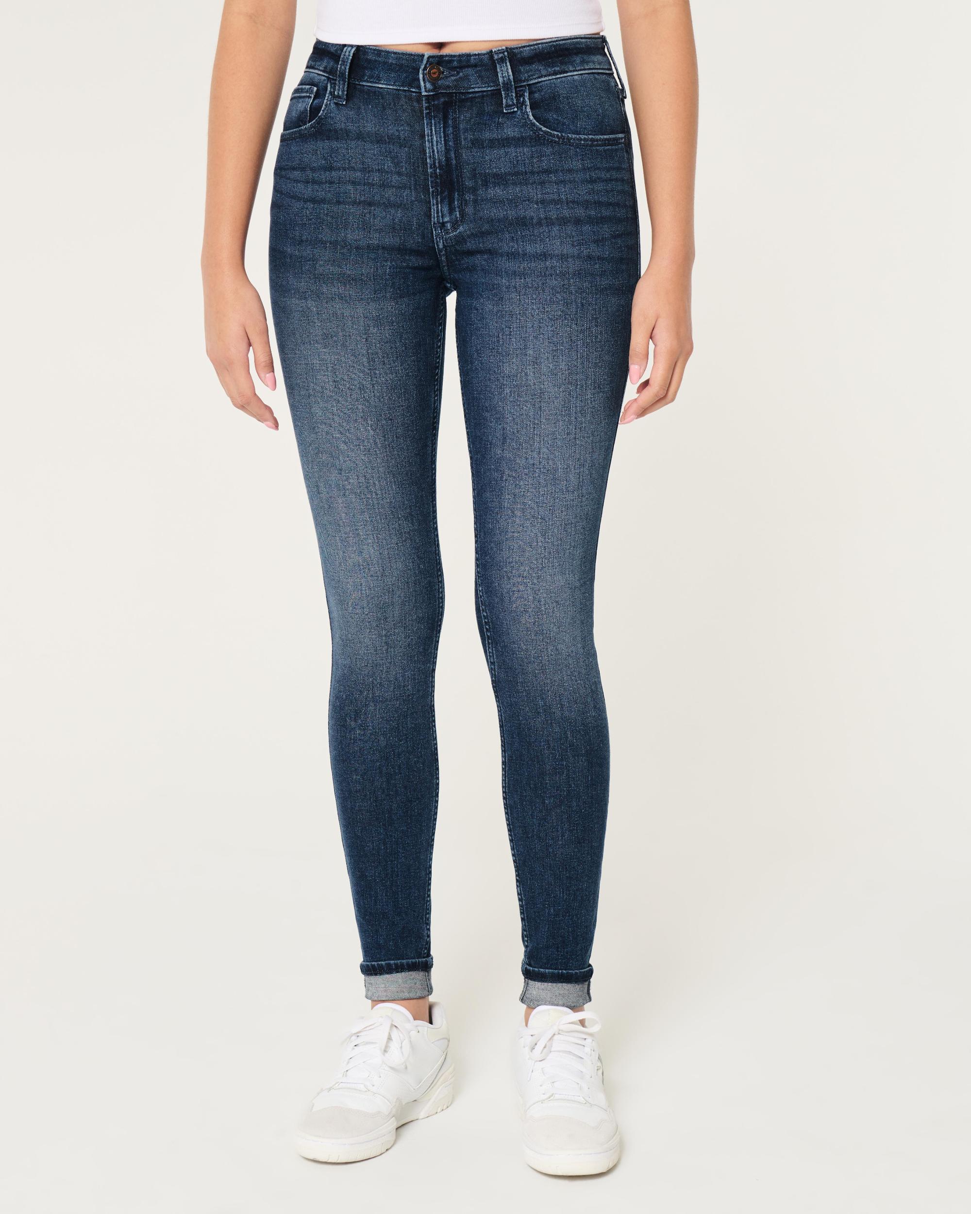 High-Rise Medium Wash Super Skinny Jeans Product Image