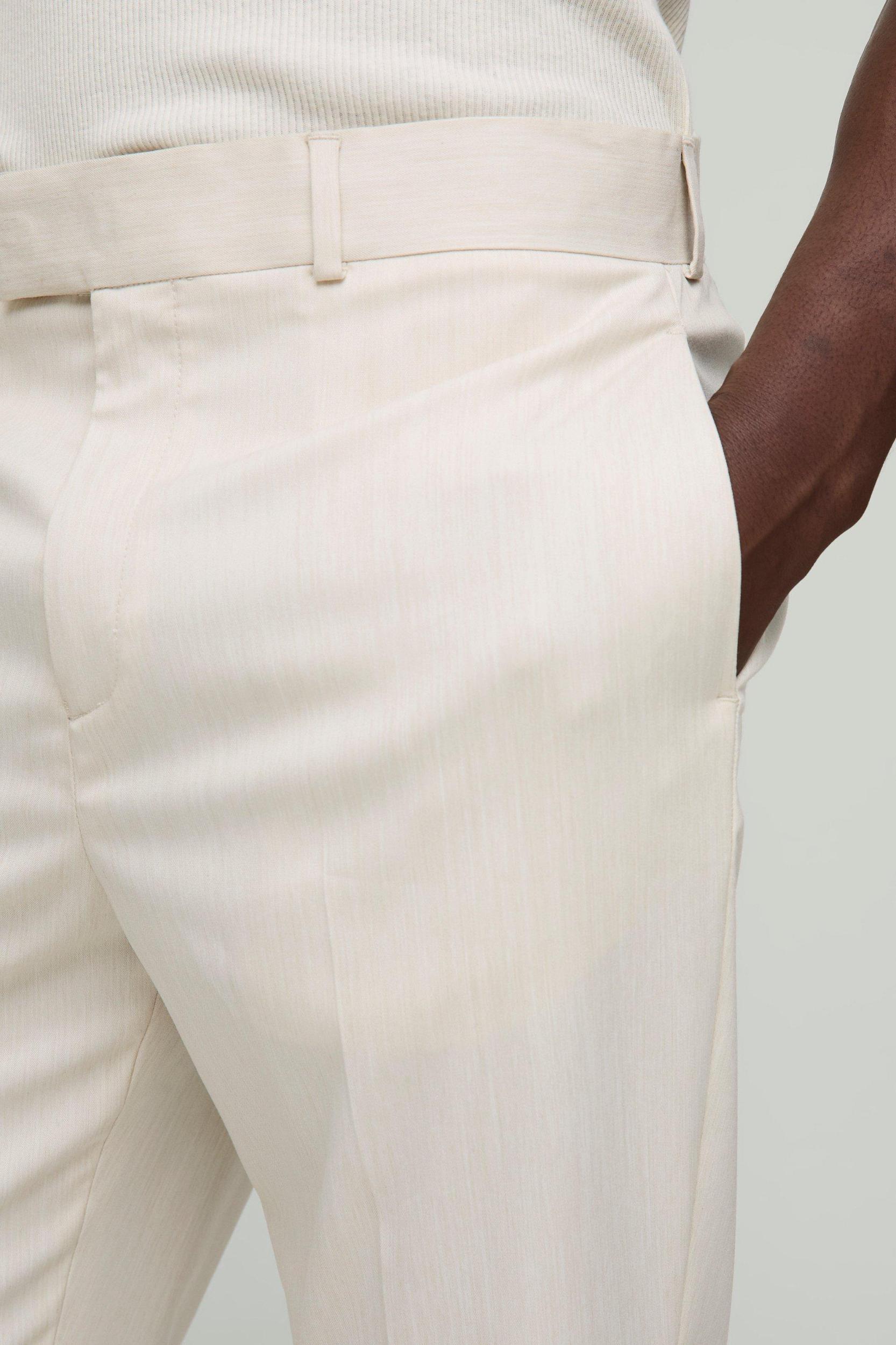 Tapered Fit Crease Front Tailored Trouser | boohooMAN USA Product Image