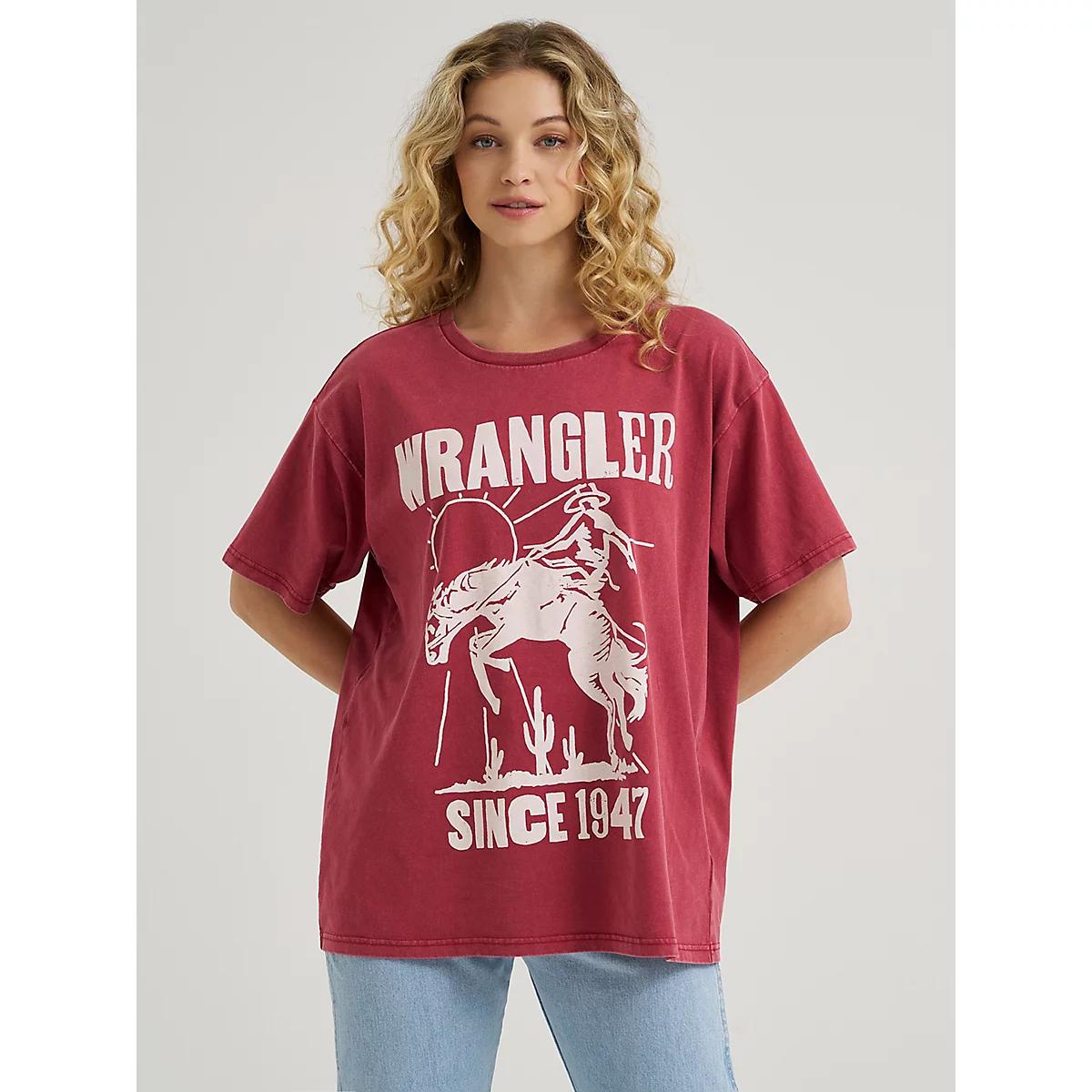 Men's Wrangler Bucking Cowboy Back Graphic T-Shirt in Trenchcoat LLC Product Image