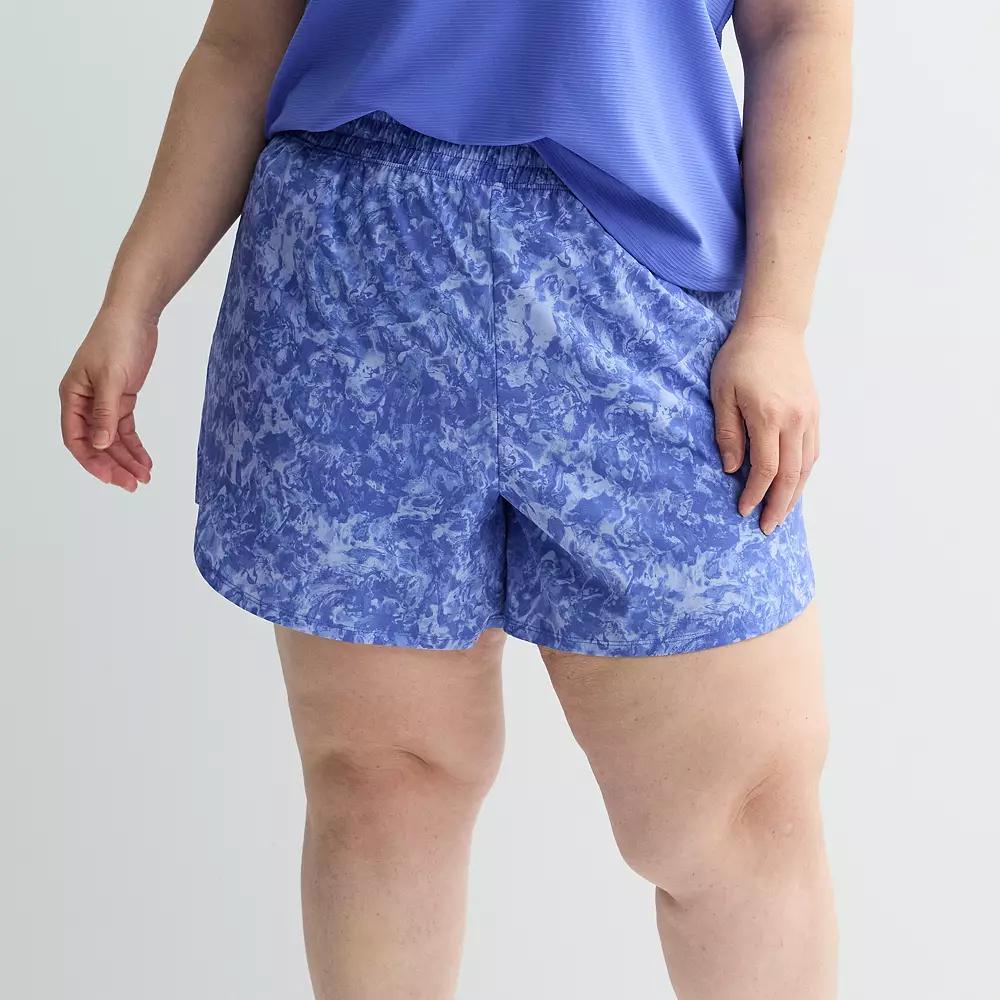 Plus Size Tek Gear® Woven Lined Run Shorts, Women's, Size: 4XL, Medium Blue Paint Product Image