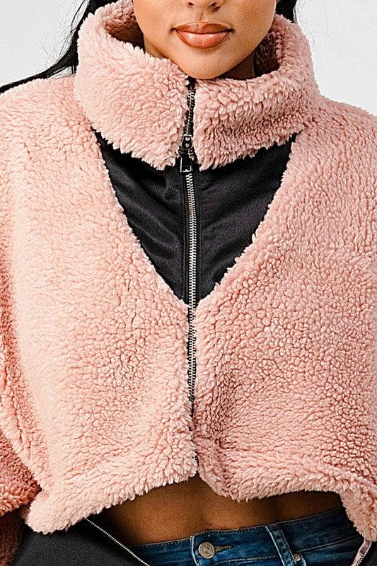 ATHINA OVERSIZED SHERPA WITH CONTRAST JACKET Product Image