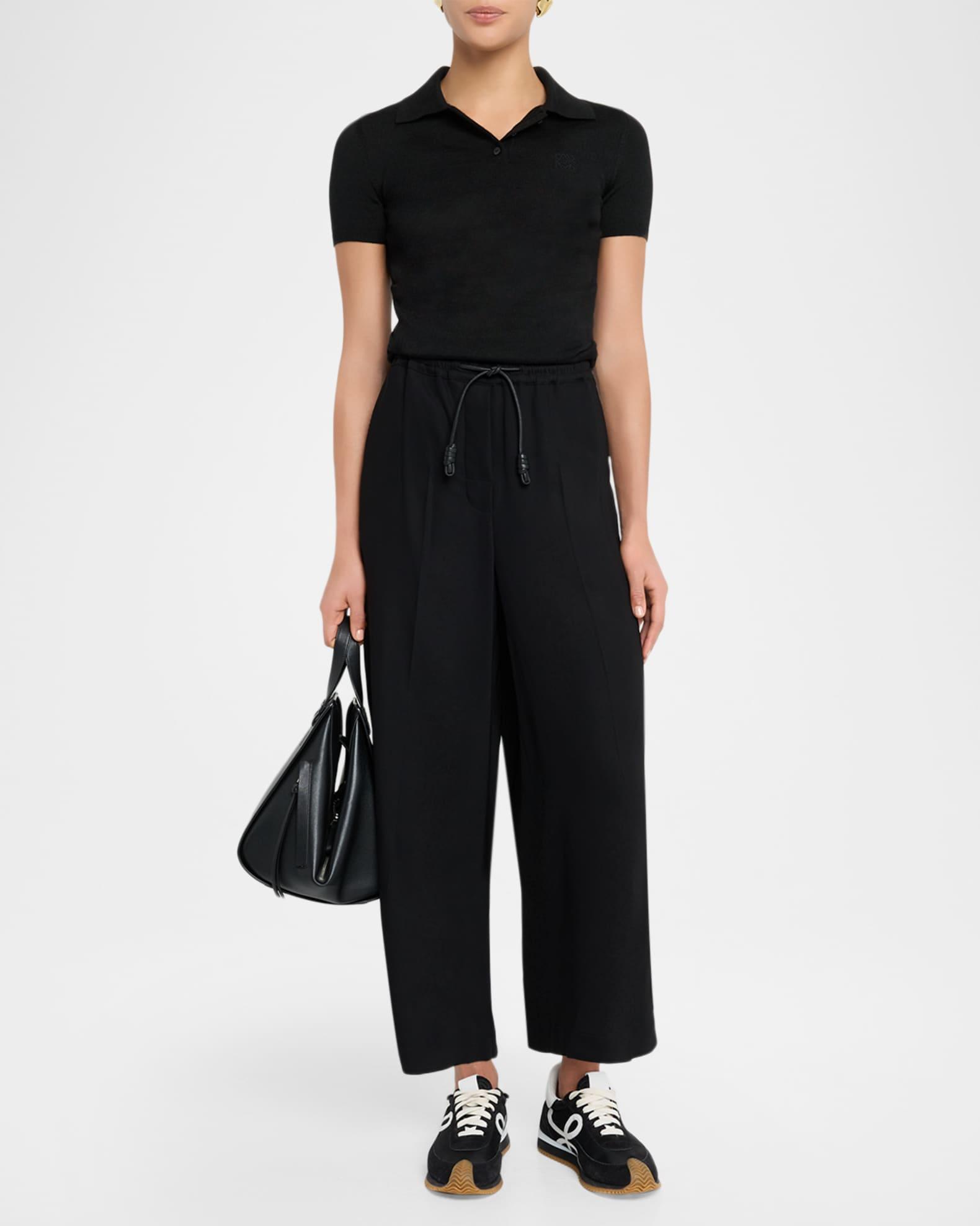 Cropped Drawstring Trousers Product Image