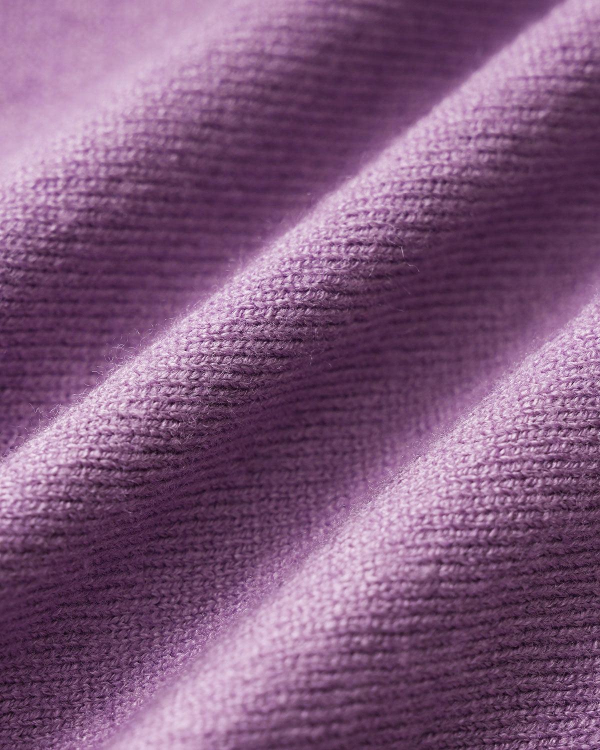 Purple Ribbed Knit Cardigan Product Image