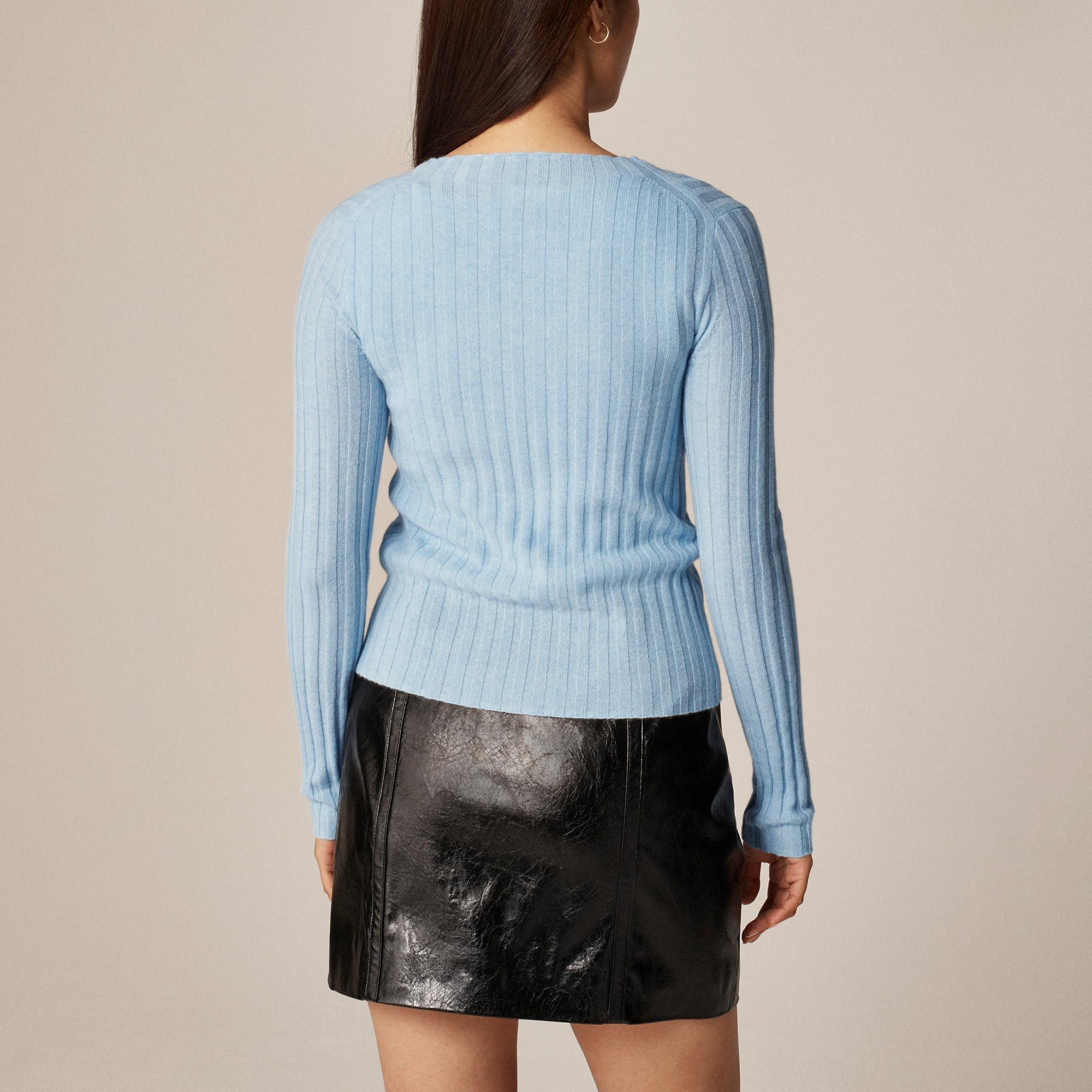 Wide-rib cashmere cardigan Product Image
