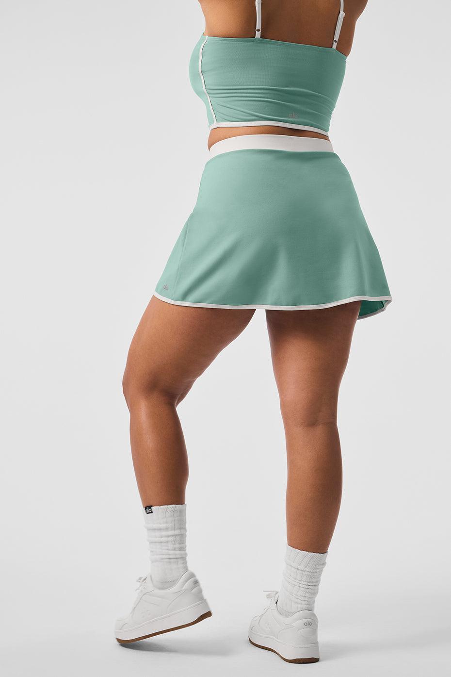 Airbrush Streamlined Skirt - Botanical Green/Ivory Product Image