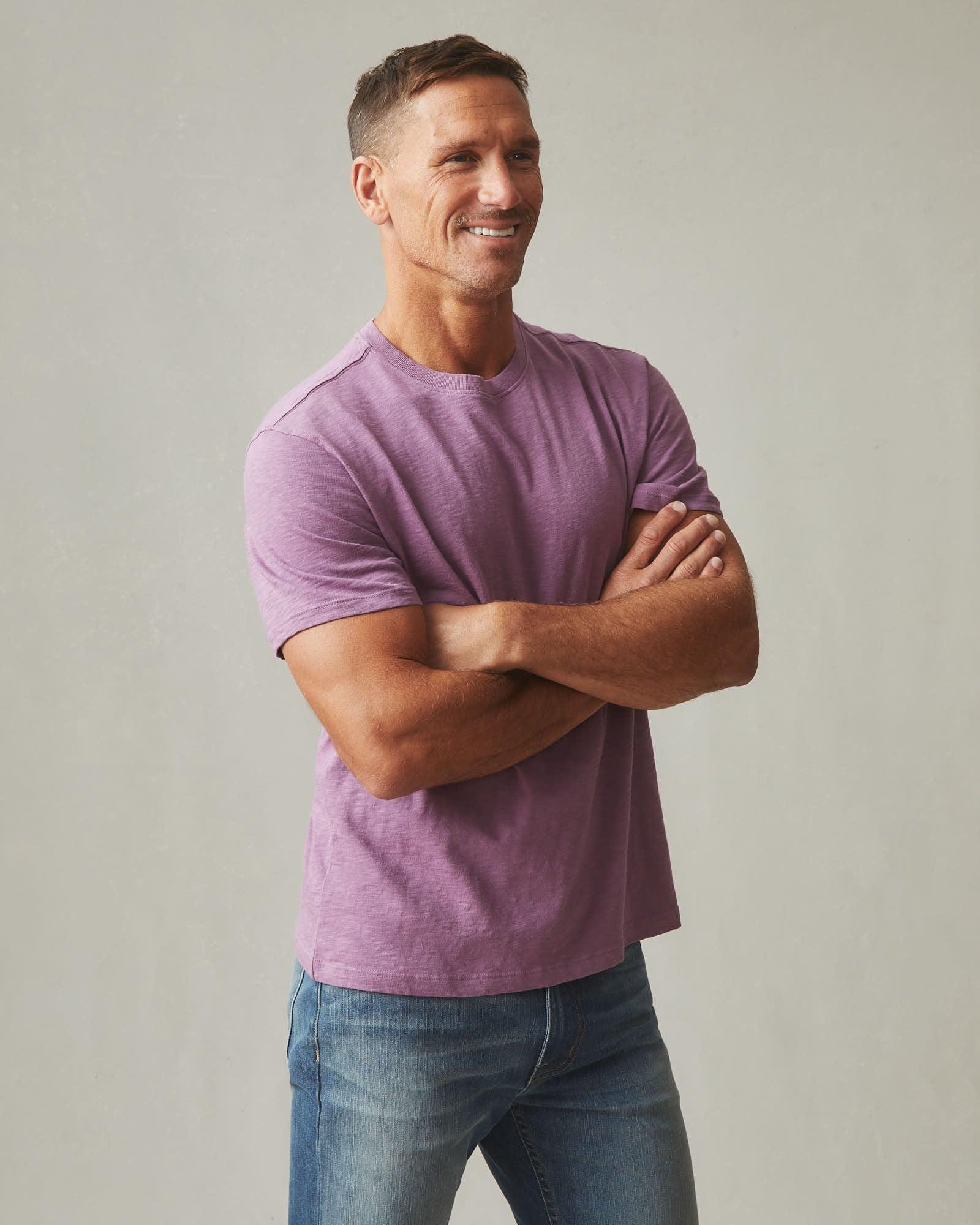 Men's Premium Slub Crew Tee - Plum Berry Male Product Image