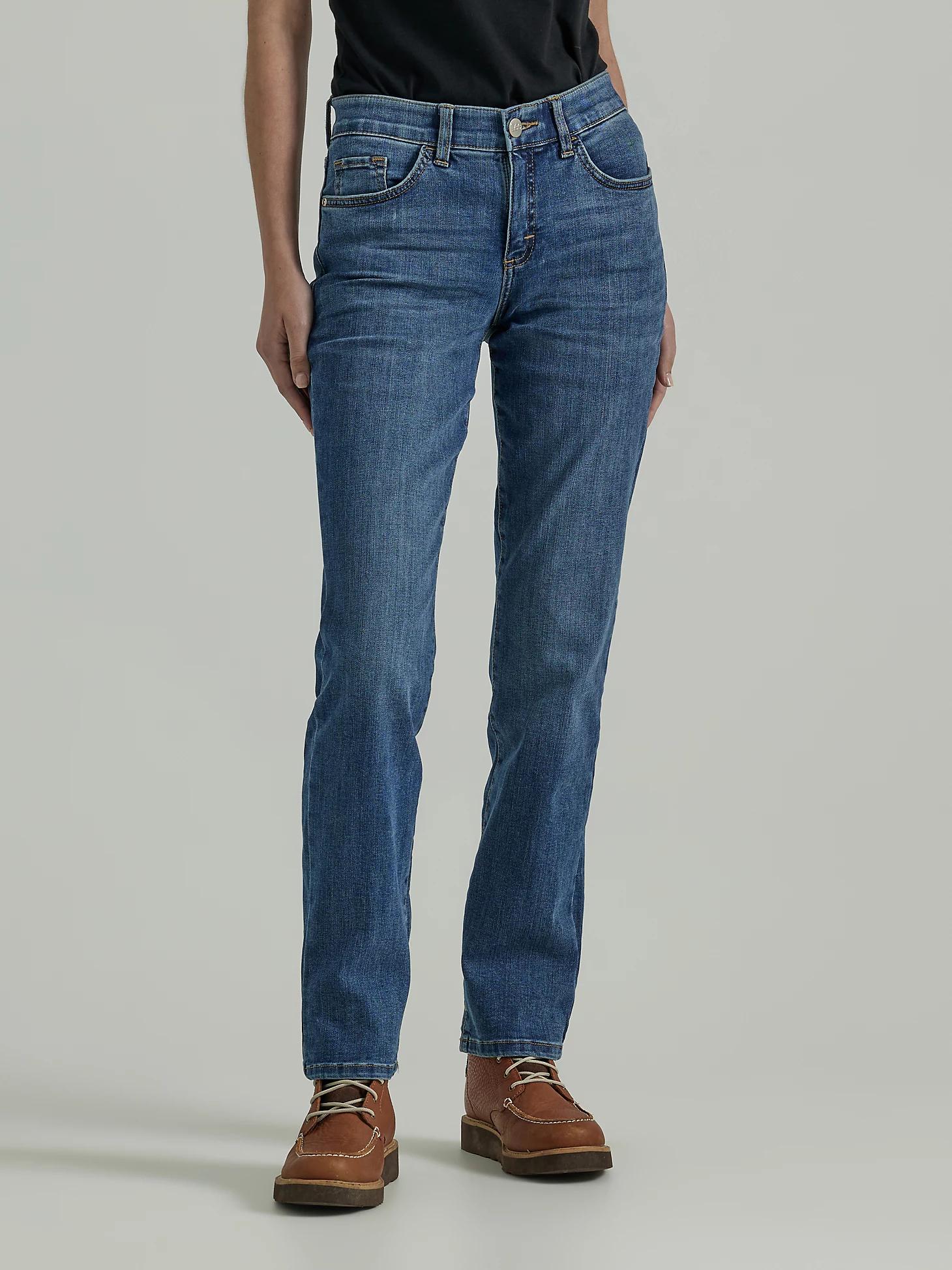 Women's Ultra Lux Comfort with Flex Motion Straight Jean (Petite) | Women's Jeans | Lee® Product Image