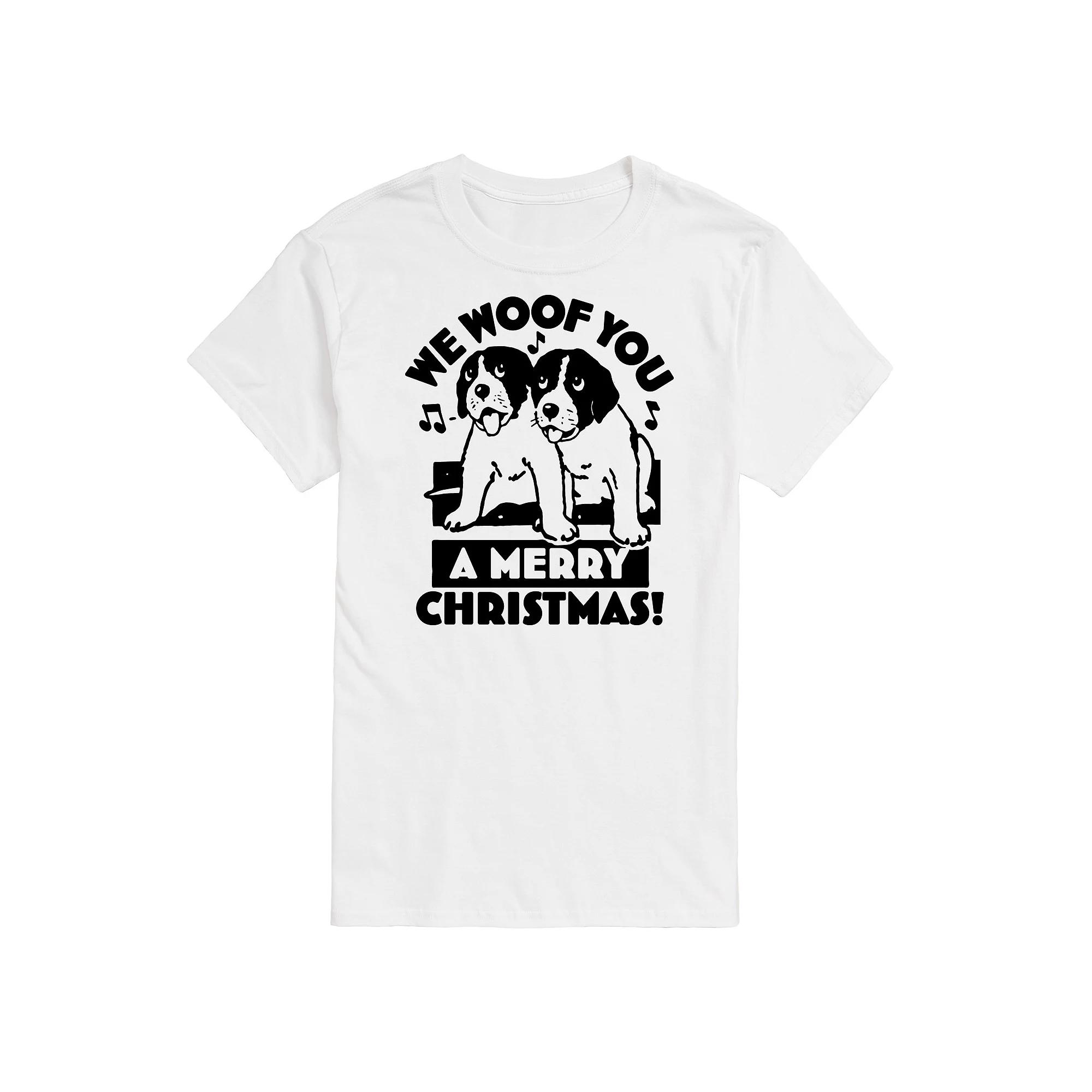 Men's We Woof You Merry Christmas Graphic Tee,  Product Image