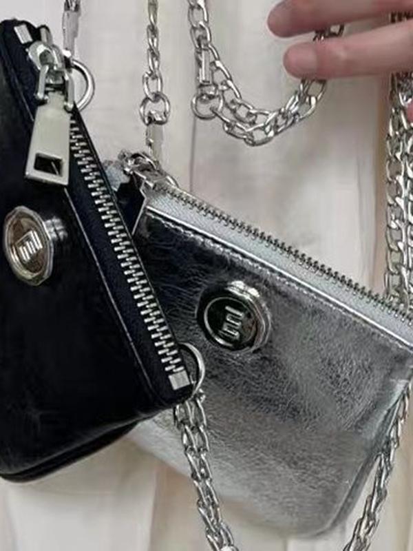Chains Shiny Split-Joint Bags Accessories Crossbody Bags Product Image