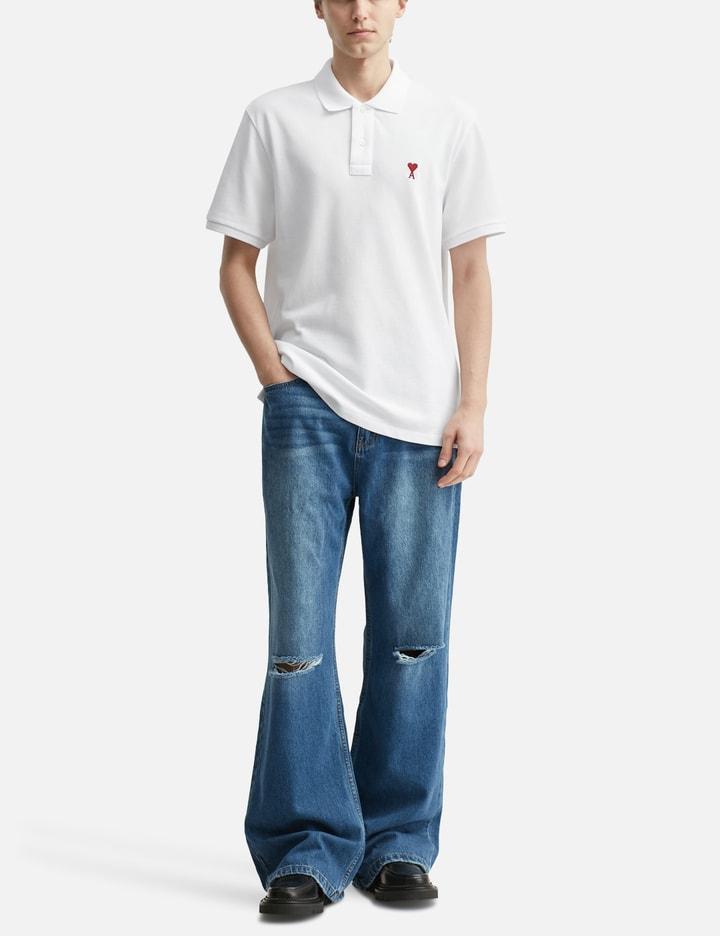 White Cotton Ami de Coeur Polo Product Image