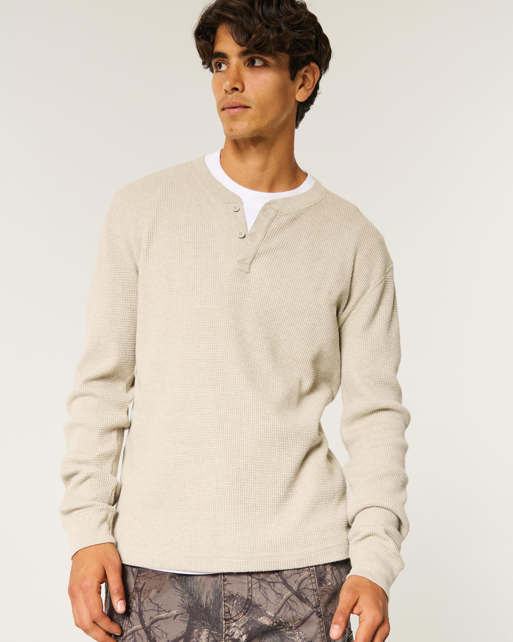 Long-Sleeve Thermal Henley Product Image