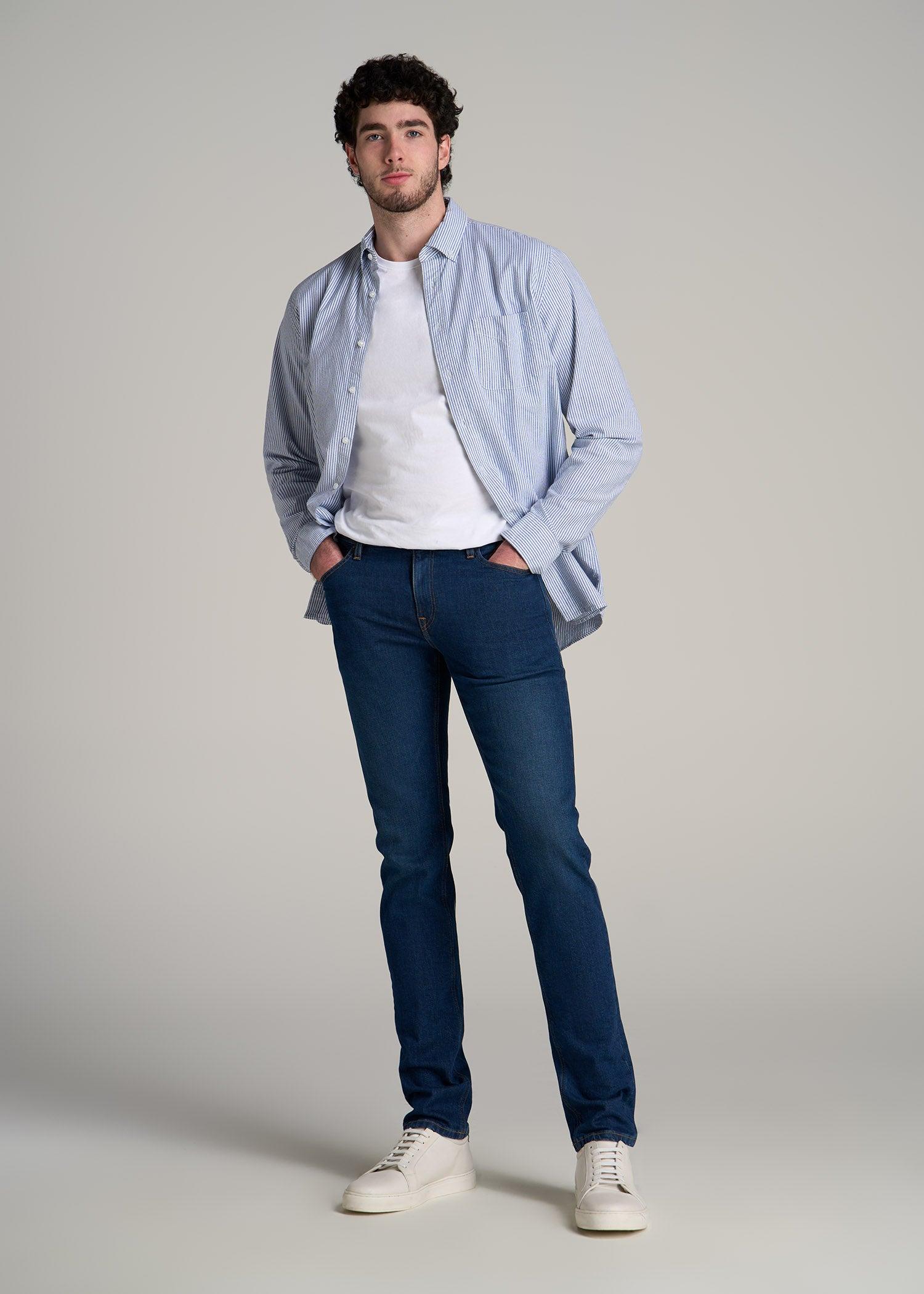 Americana Collection Dylan Slim Fit Jeans For Tall Men in Crown Blue Male Product Image