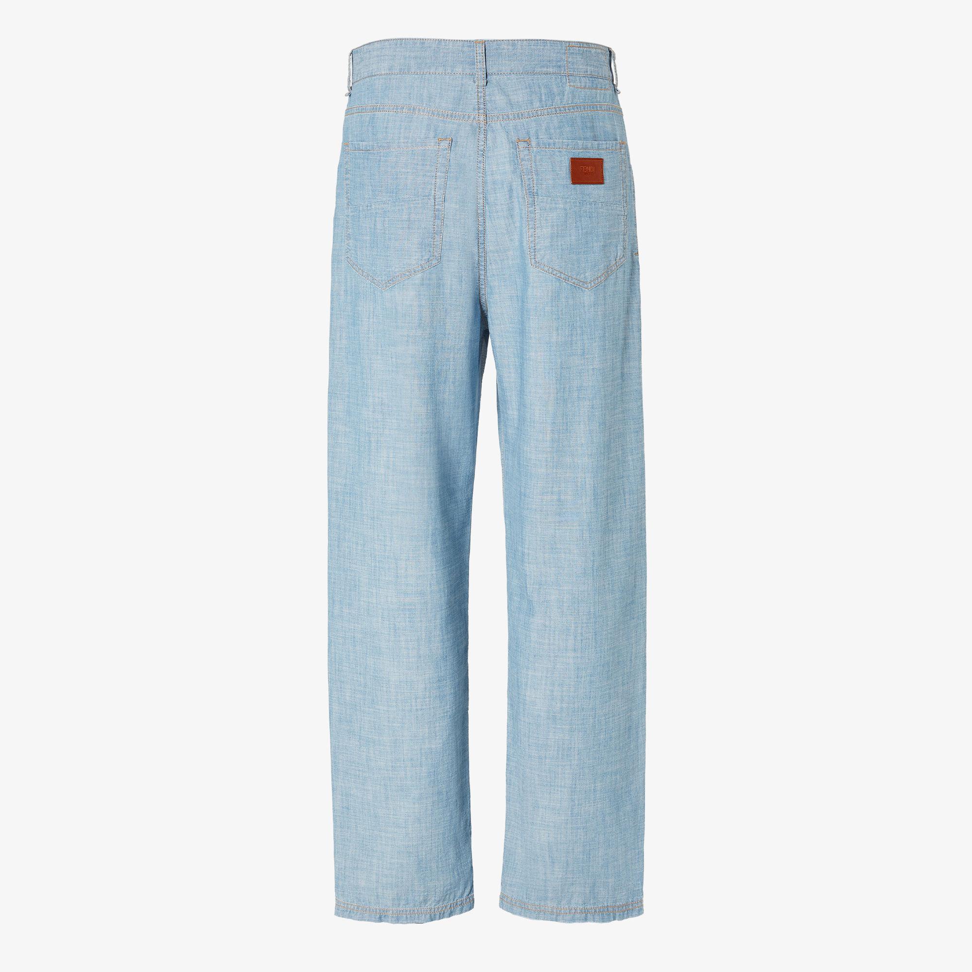 Long JeansLight blue Chambray pants Product Image