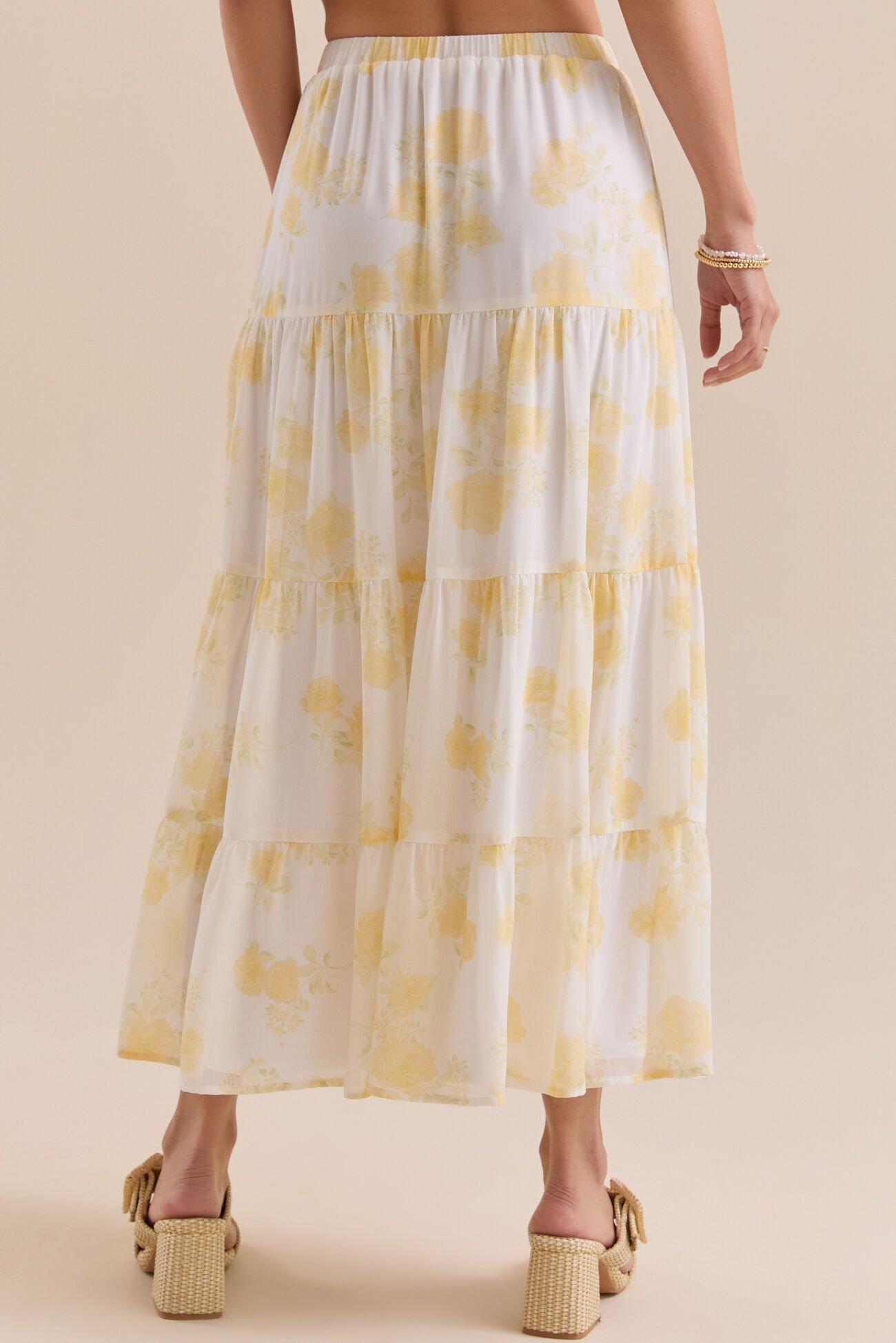 Elle Floral Midi Skirt Product Image