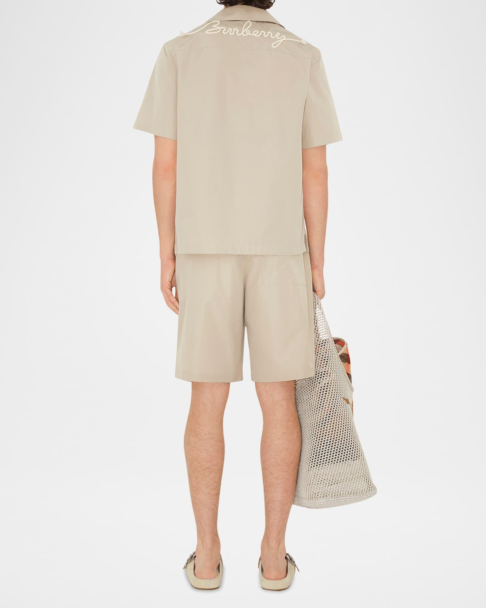 Men's Logo-Embroidered Camp Shirt Product Image