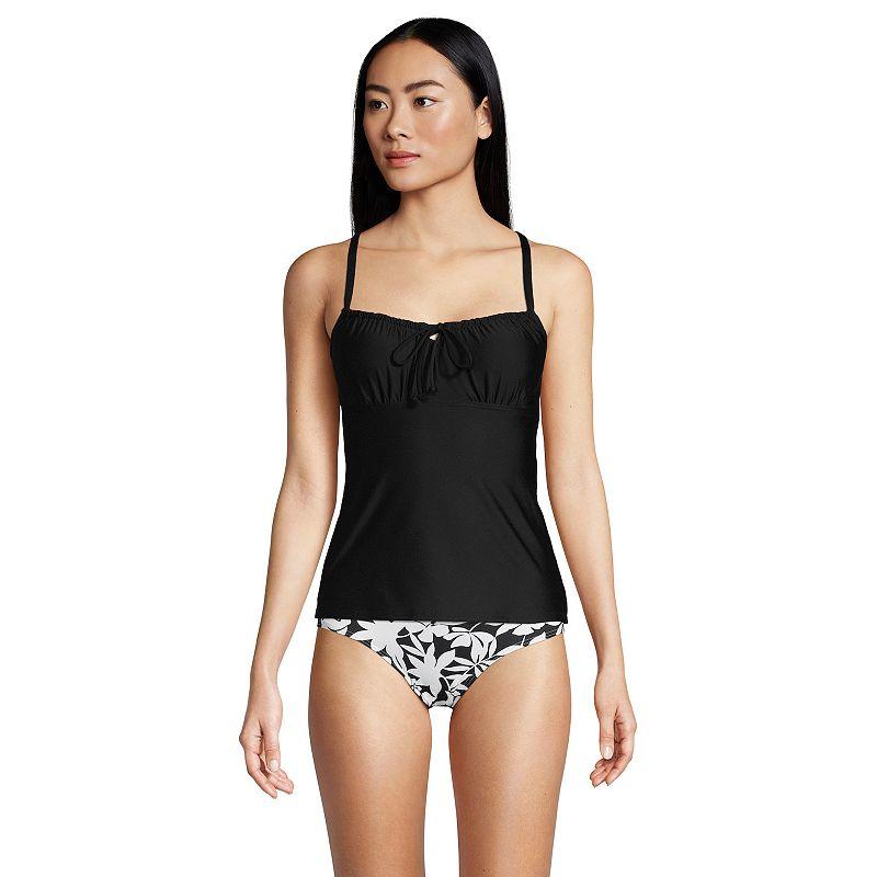 Women's Lands' End UPF 50 Tie-Front Underwire Tankini Swim Top,  Product Image